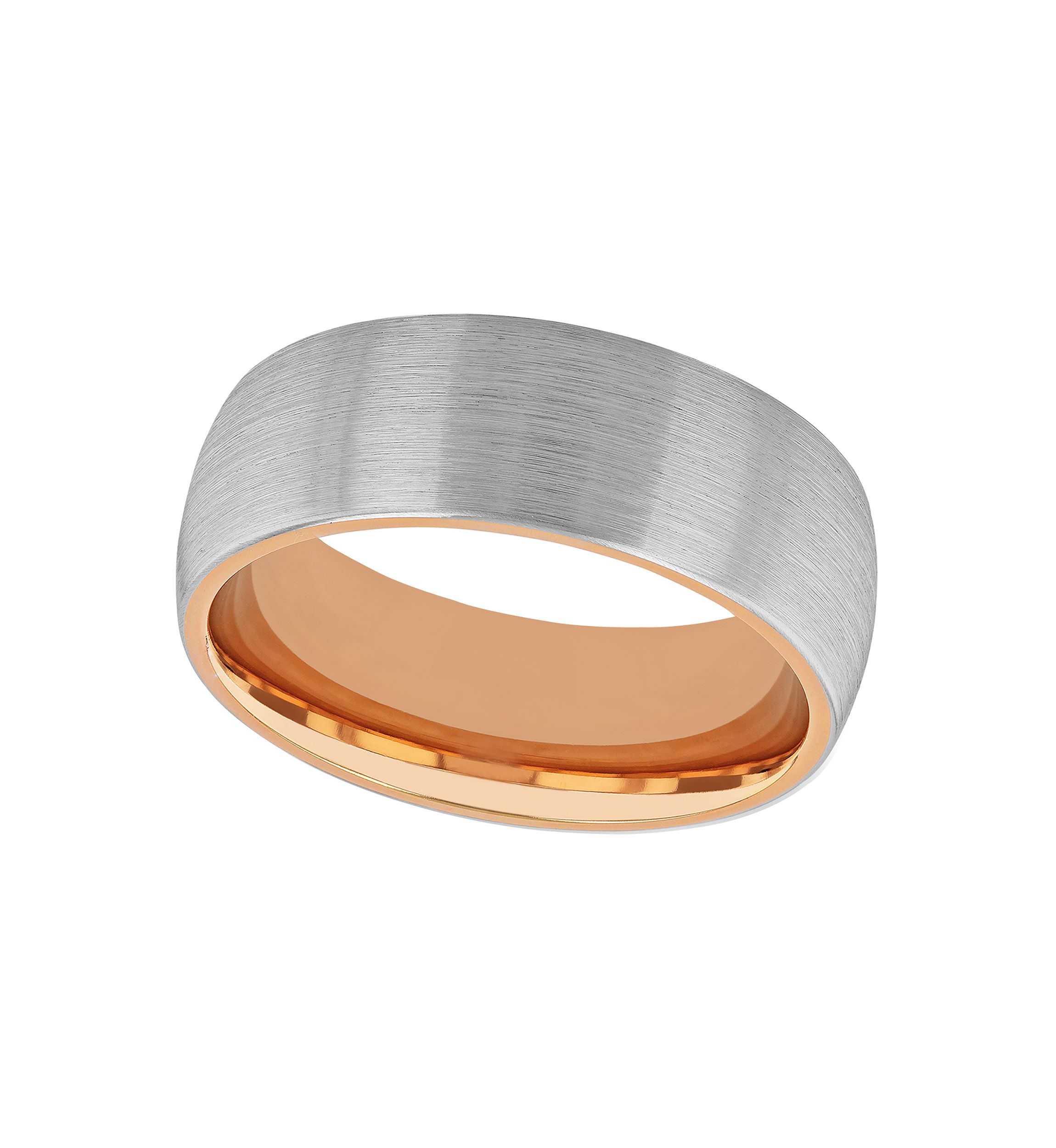 Satin Finish Rose-Tone Accent Band in Cobalt