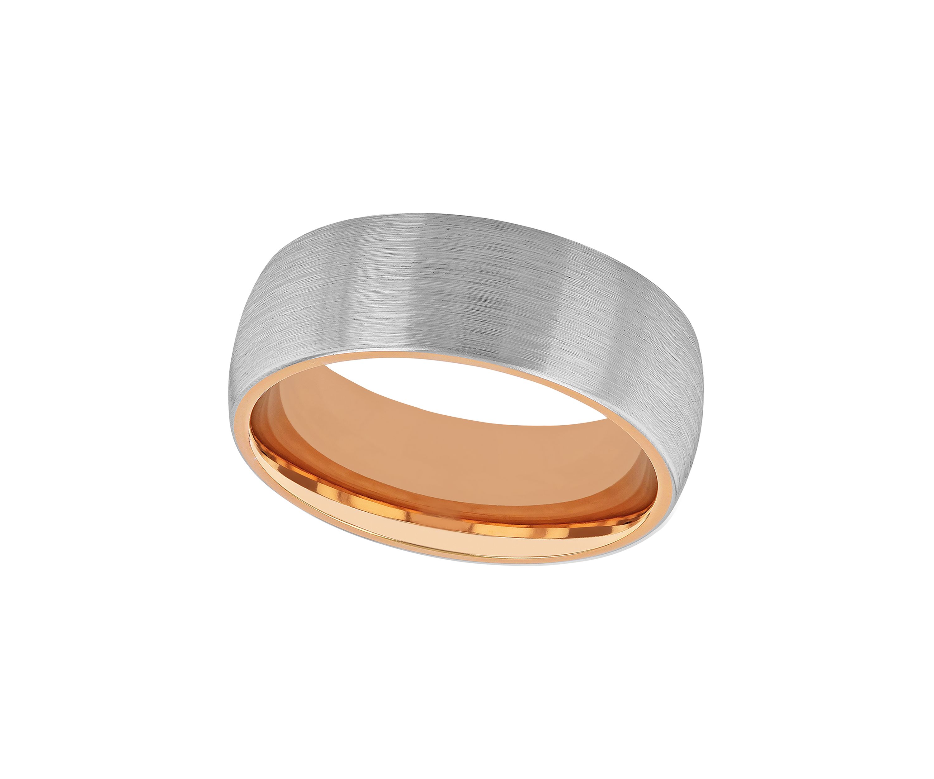 Satin Finish Rose-Tone Accent Band in Cobalt