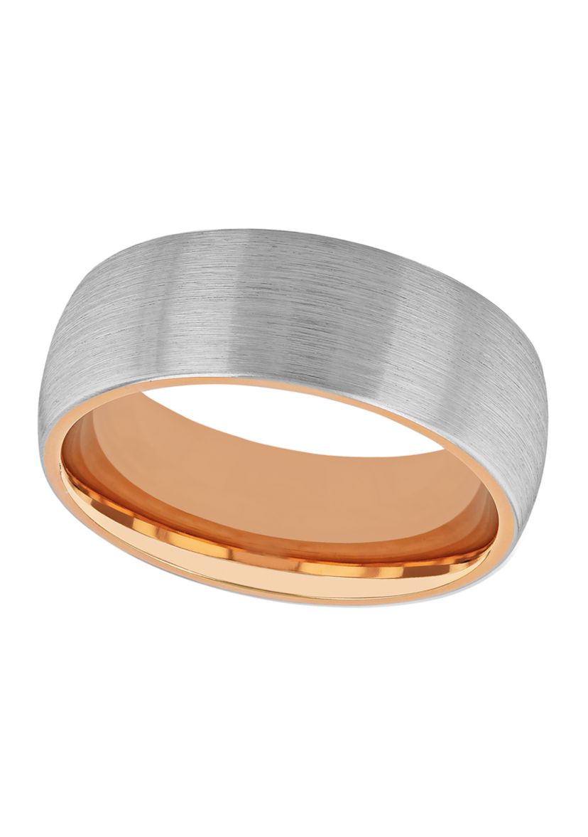 Satin Finish Rose-Tone Accent Band in Cobalt
