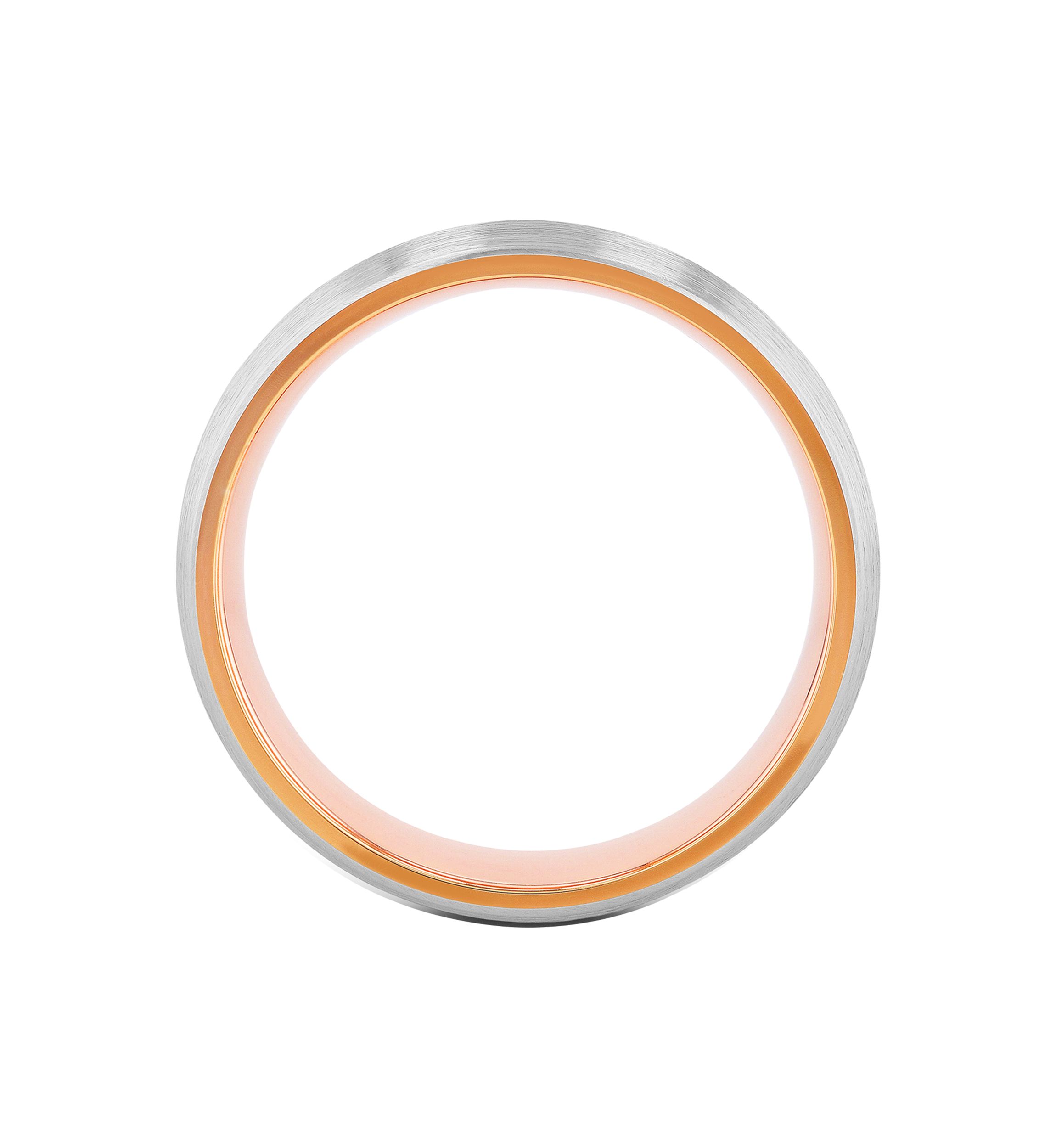 Satin Finish Rose-Tone Accent Band in Cobalt