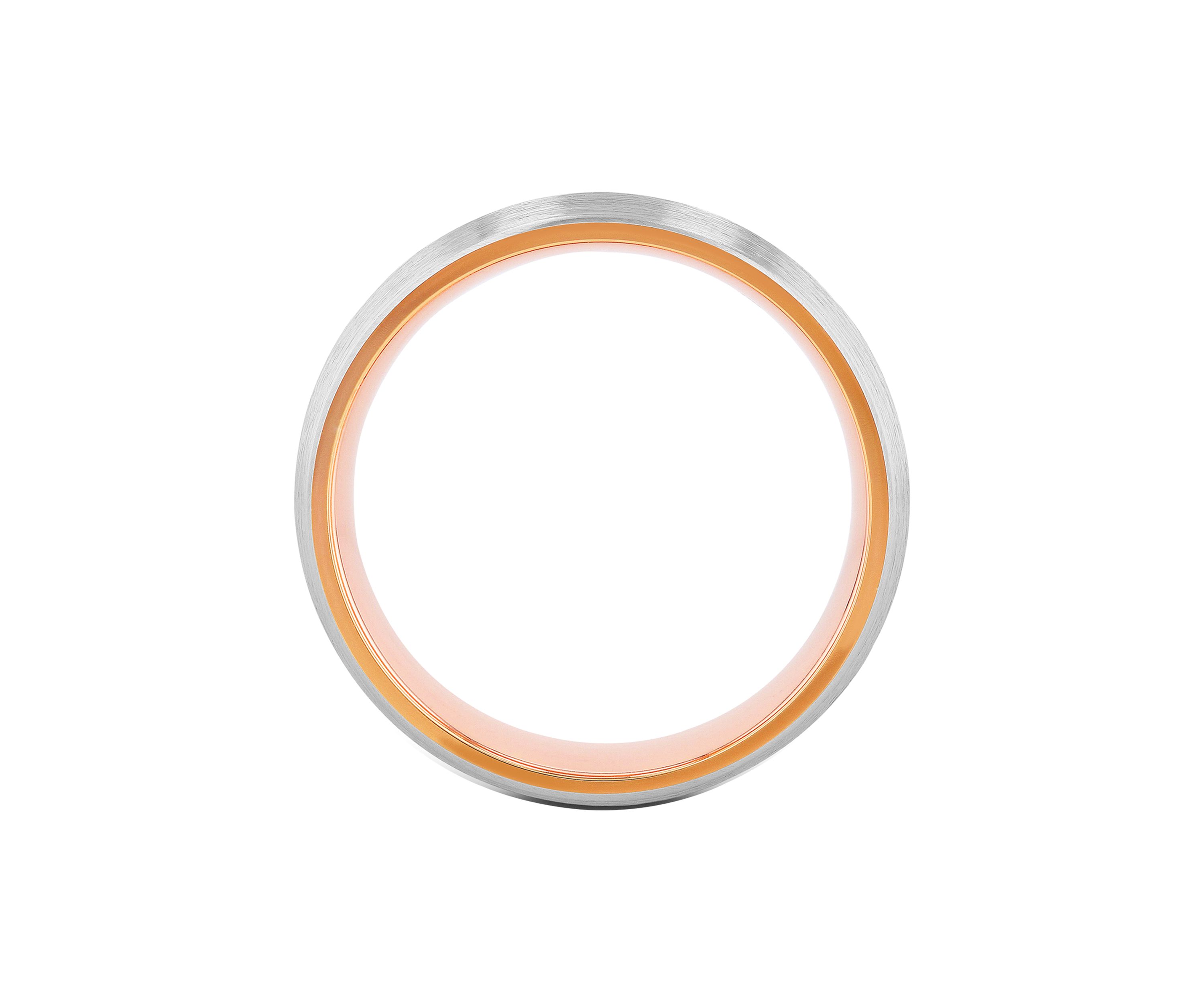 Satin Finish Rose-Tone Accent Band in Cobalt