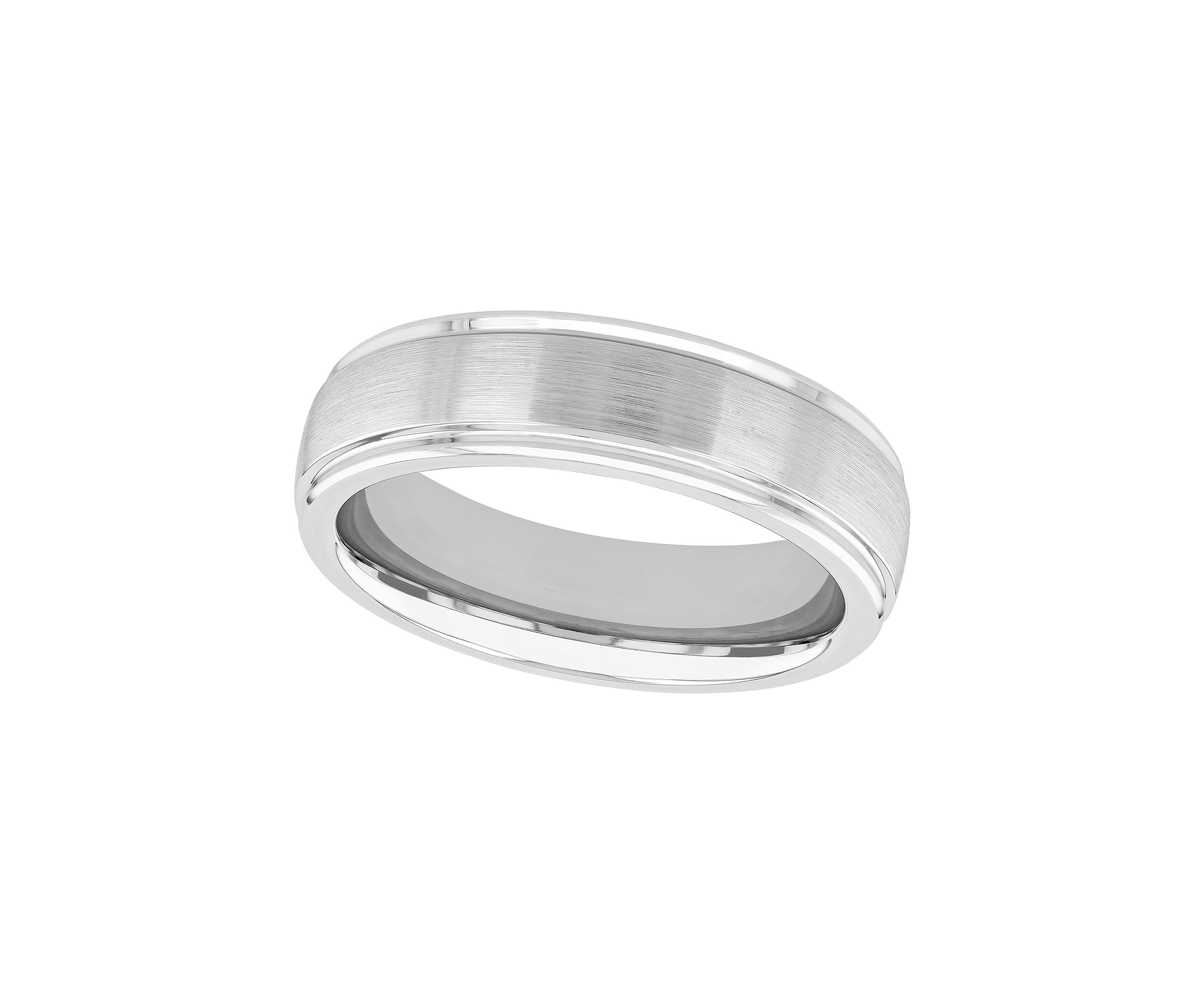 Grooved Satin Finish Band in Cobalt