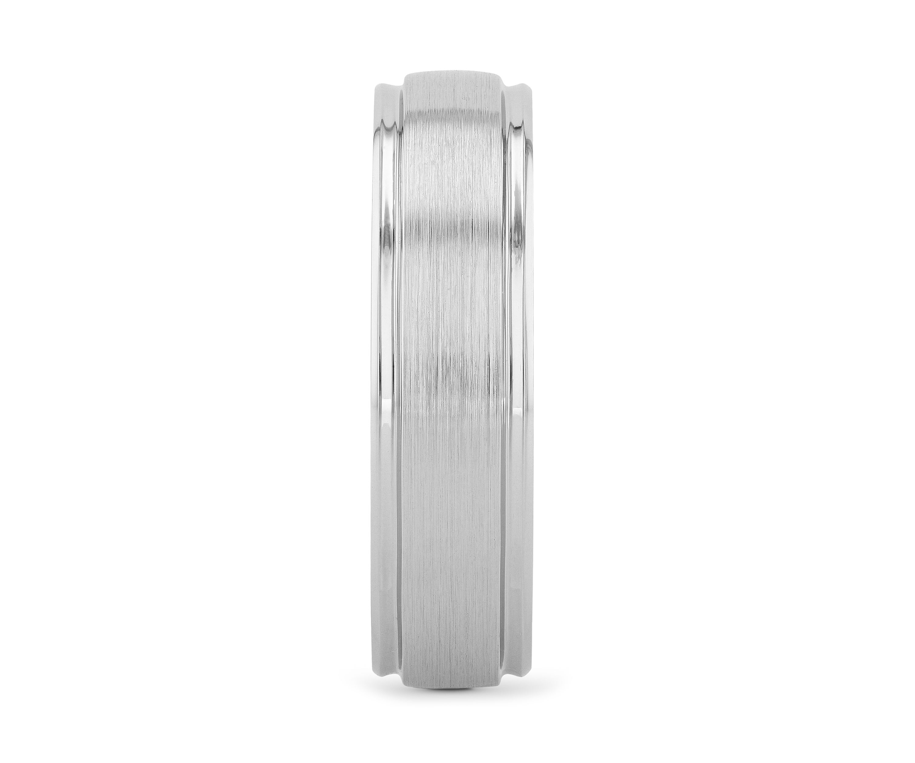 Grooved Satin Finish Band in Cobalt