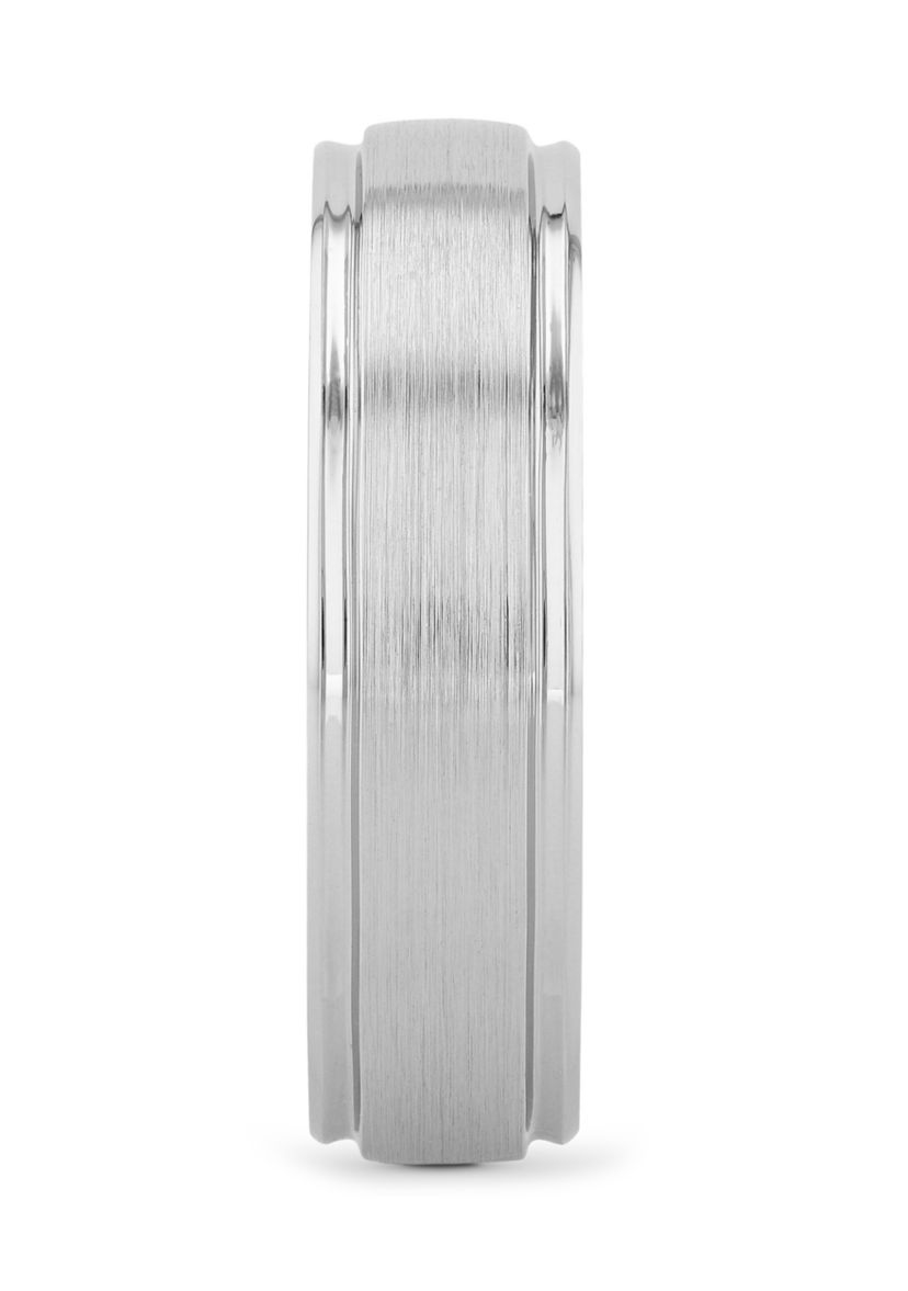 Grooved Satin Finish Band in Cobalt