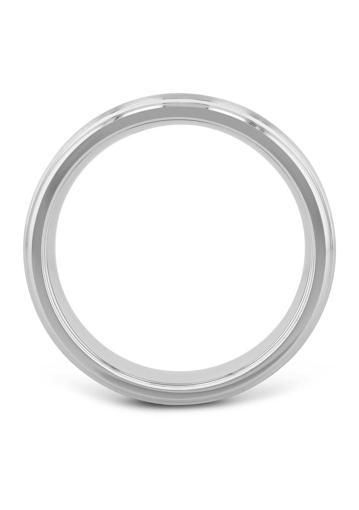 Grooved Satin Finish Band in Cobalt