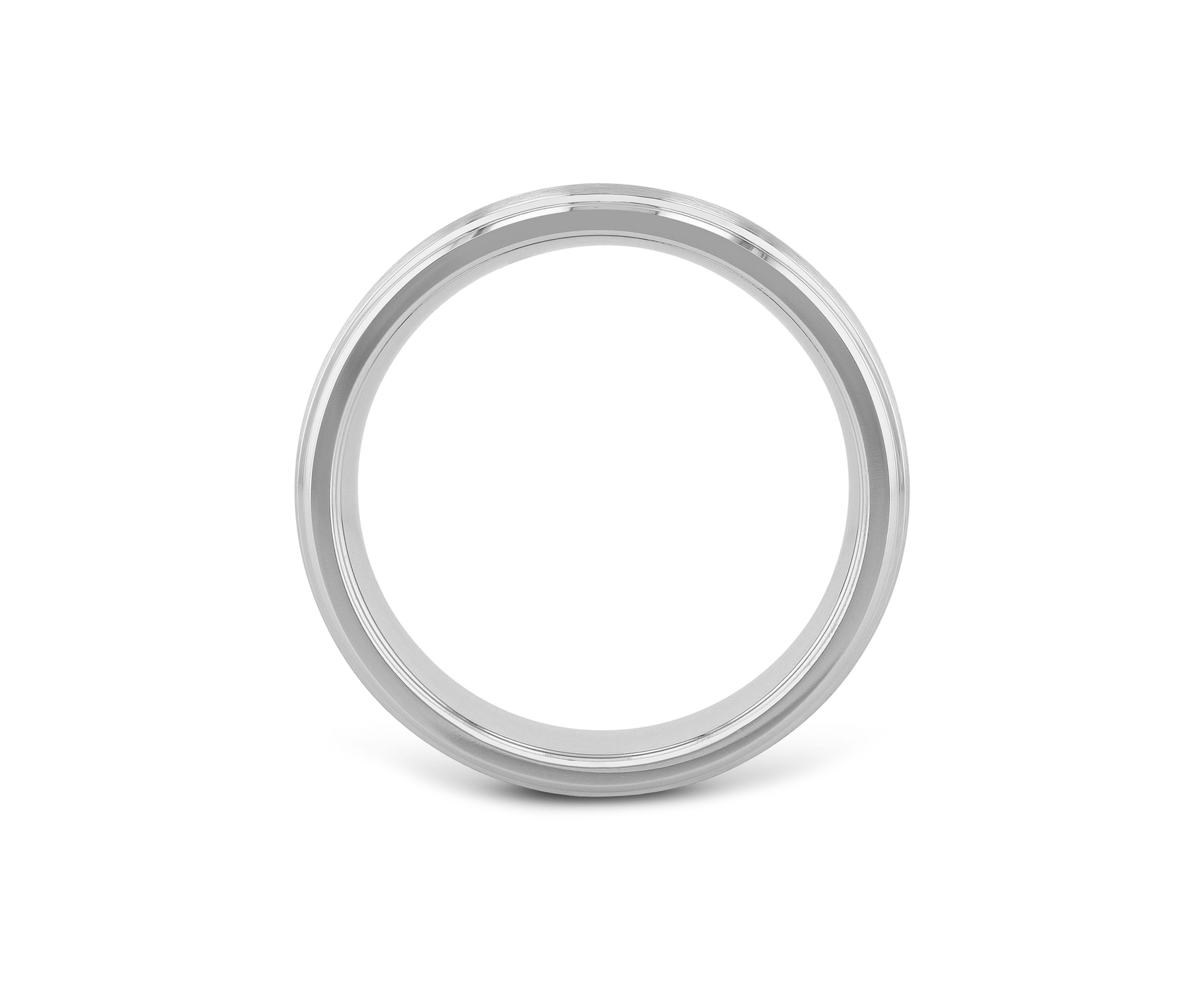 Grooved Satin Finish Band in Cobalt