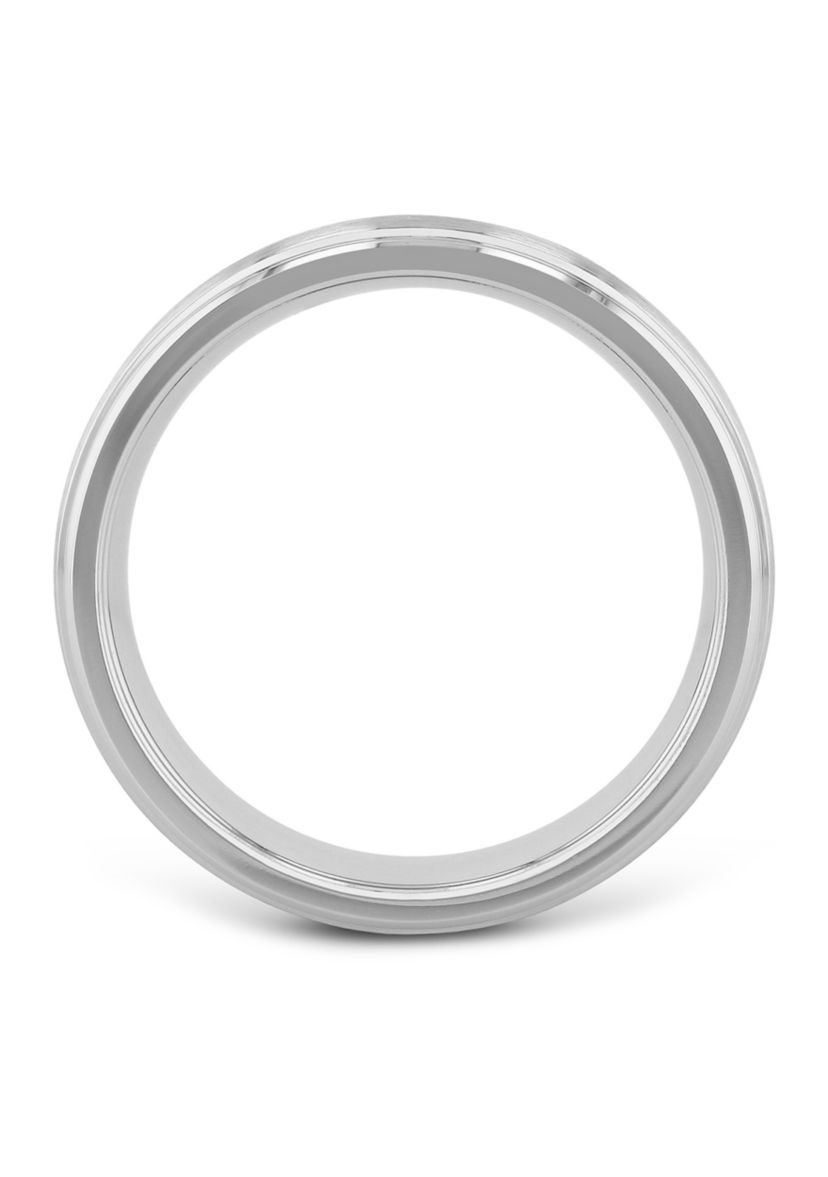 Grooved Satin Finish Band in Cobalt