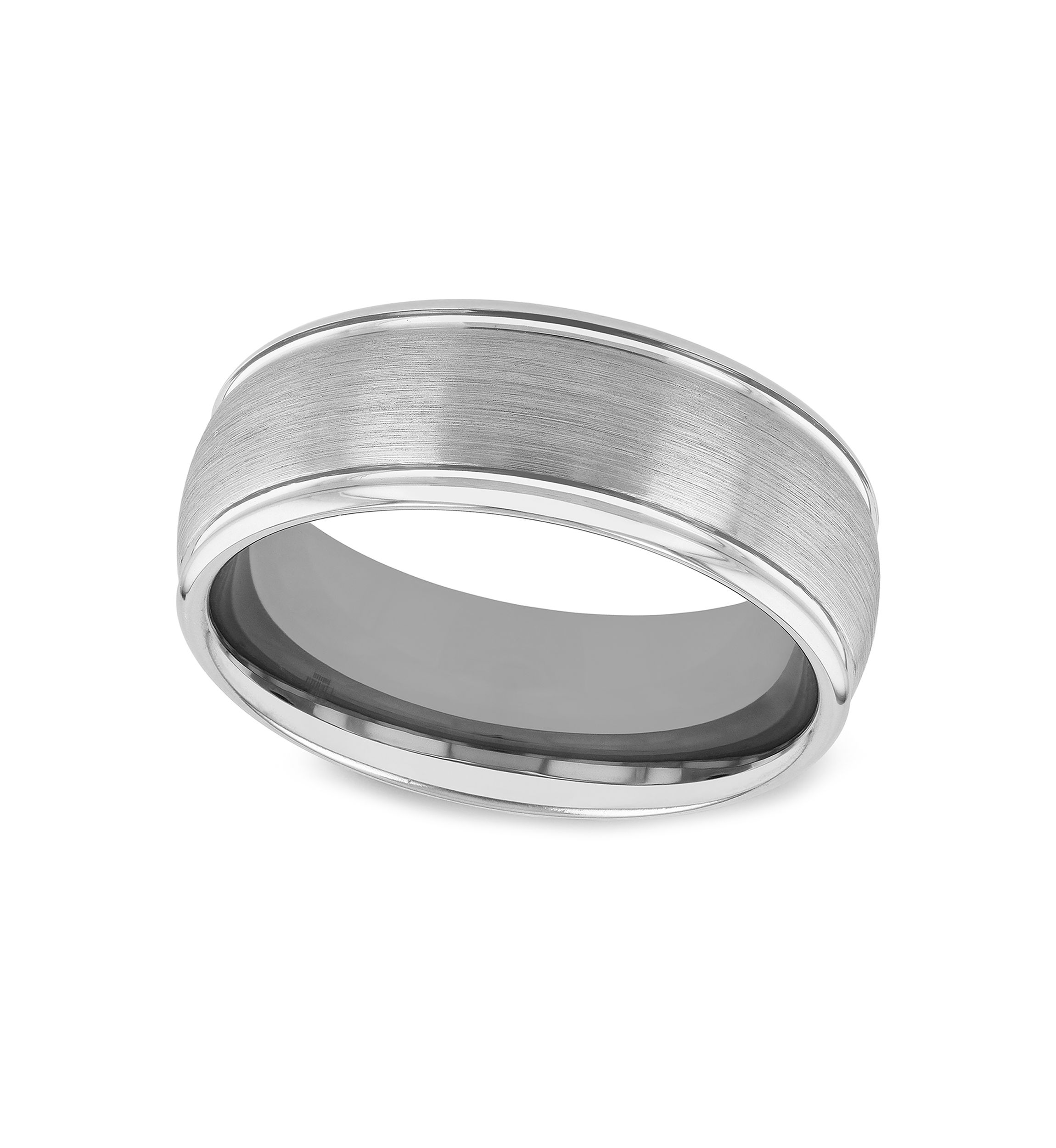 Domed Satin Finish Band in Cobalt