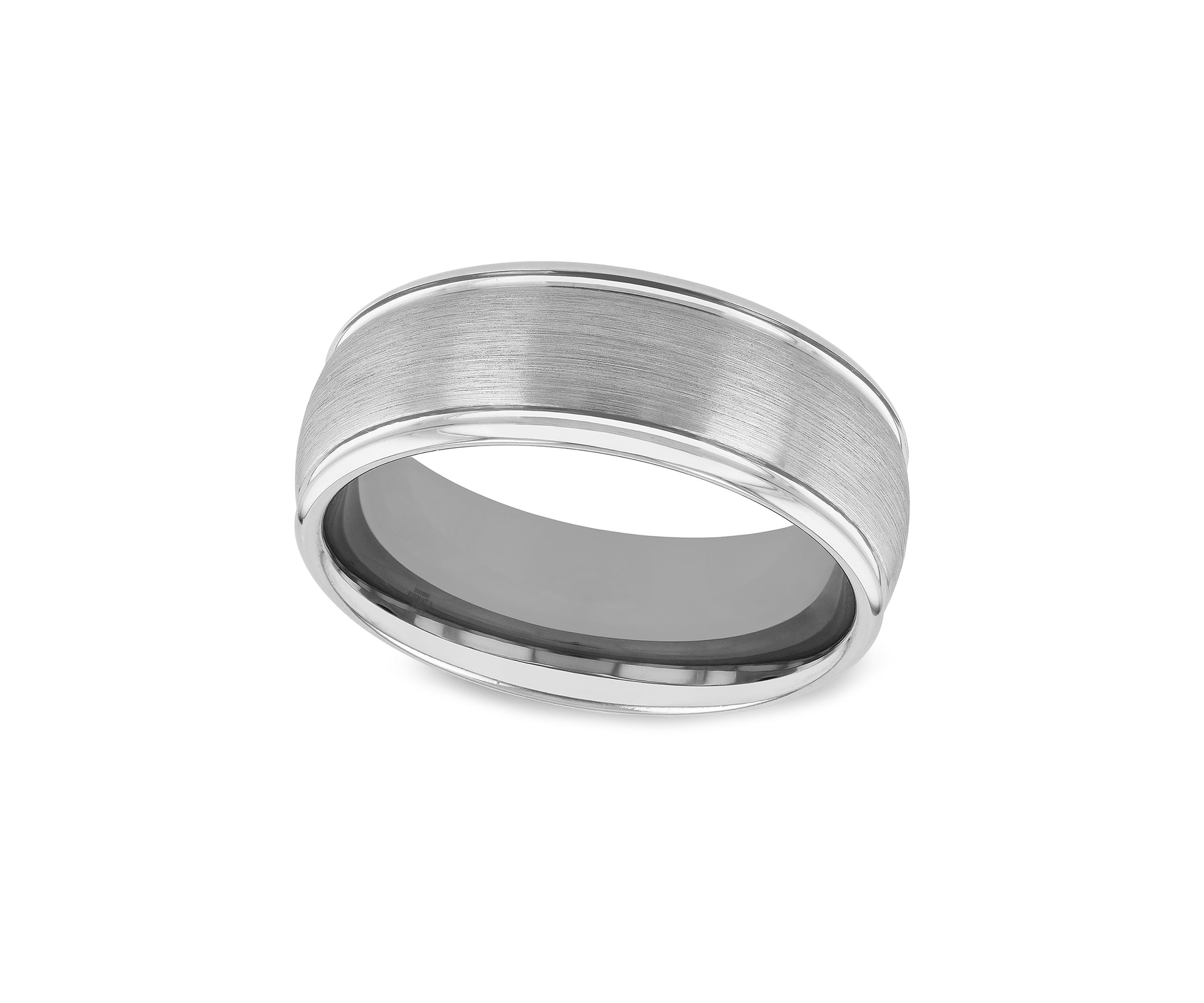 Domed Satin Finish Band in Cobalt