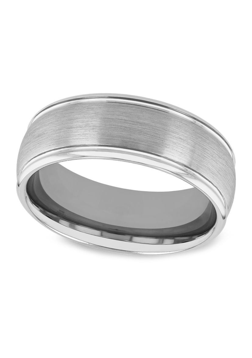 Domed Satin Finish Band in Cobalt