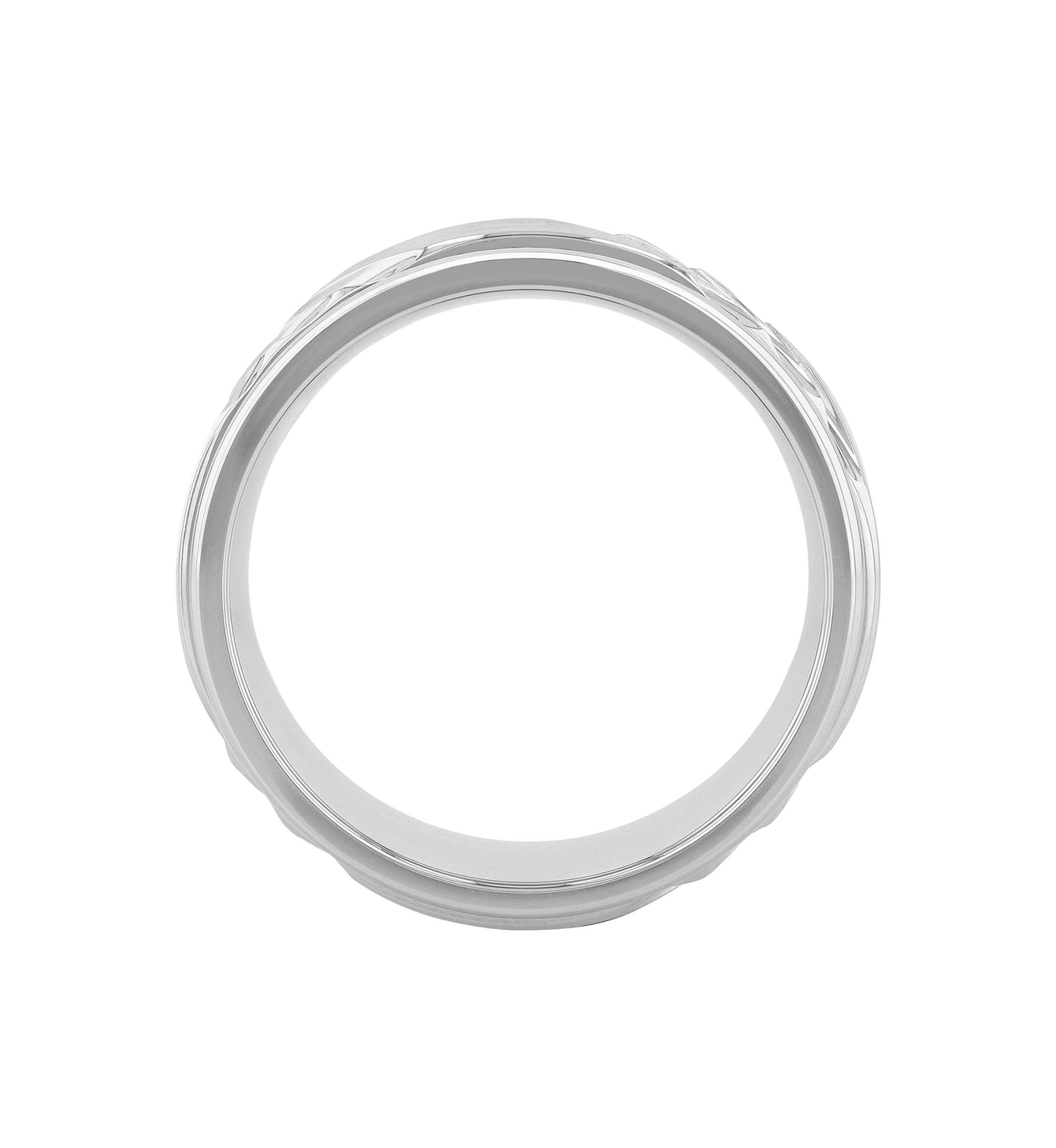 Grooved Satin Finish Band in Cobalt
