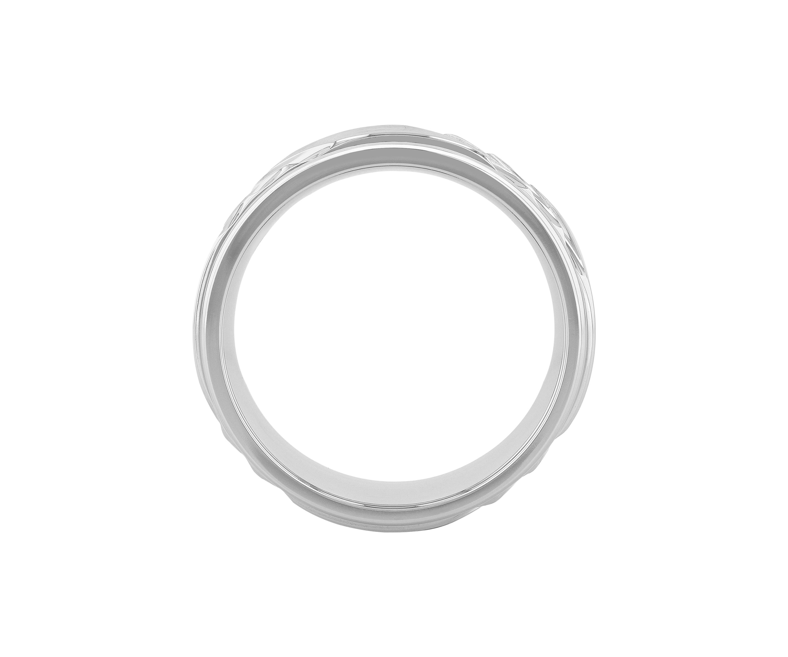 Grooved Satin Finish Band in Cobalt