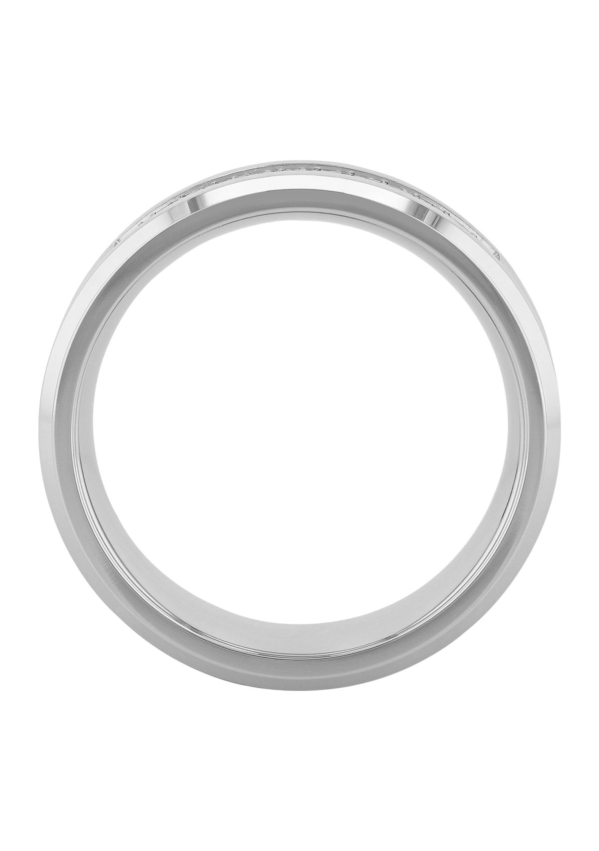 1/8 ct. t.w. Diamond Beveled Edge Band in Cobalt