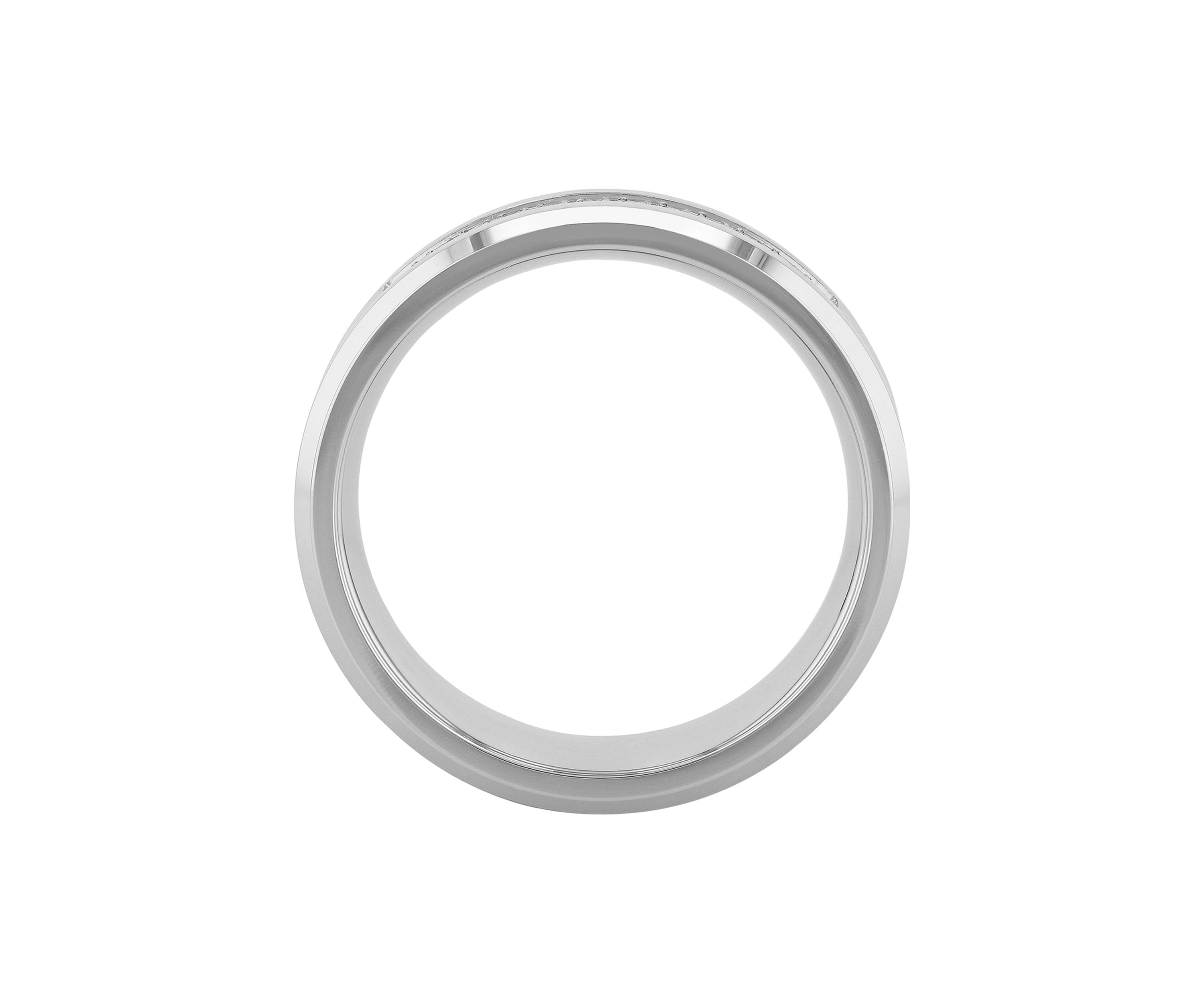 1/8 ct. t.w. Diamond Beveled Edge Band in Cobalt