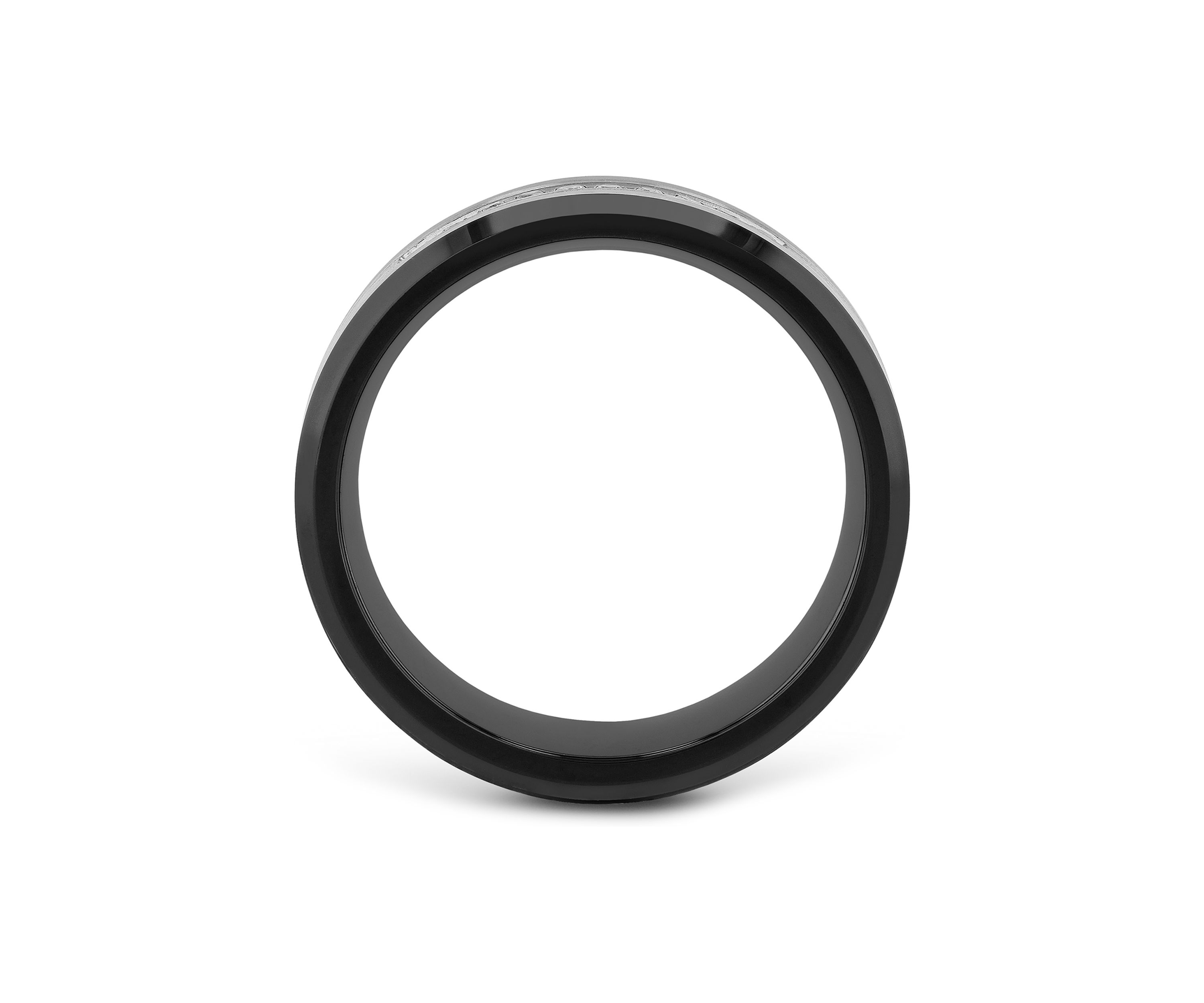 1/10 ct. t.w. Diamond Beveled Edge Band in Black Cobalt