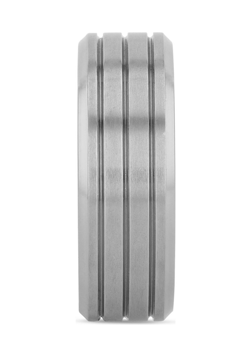 Triple Grooved Lightweight Band in Titanium