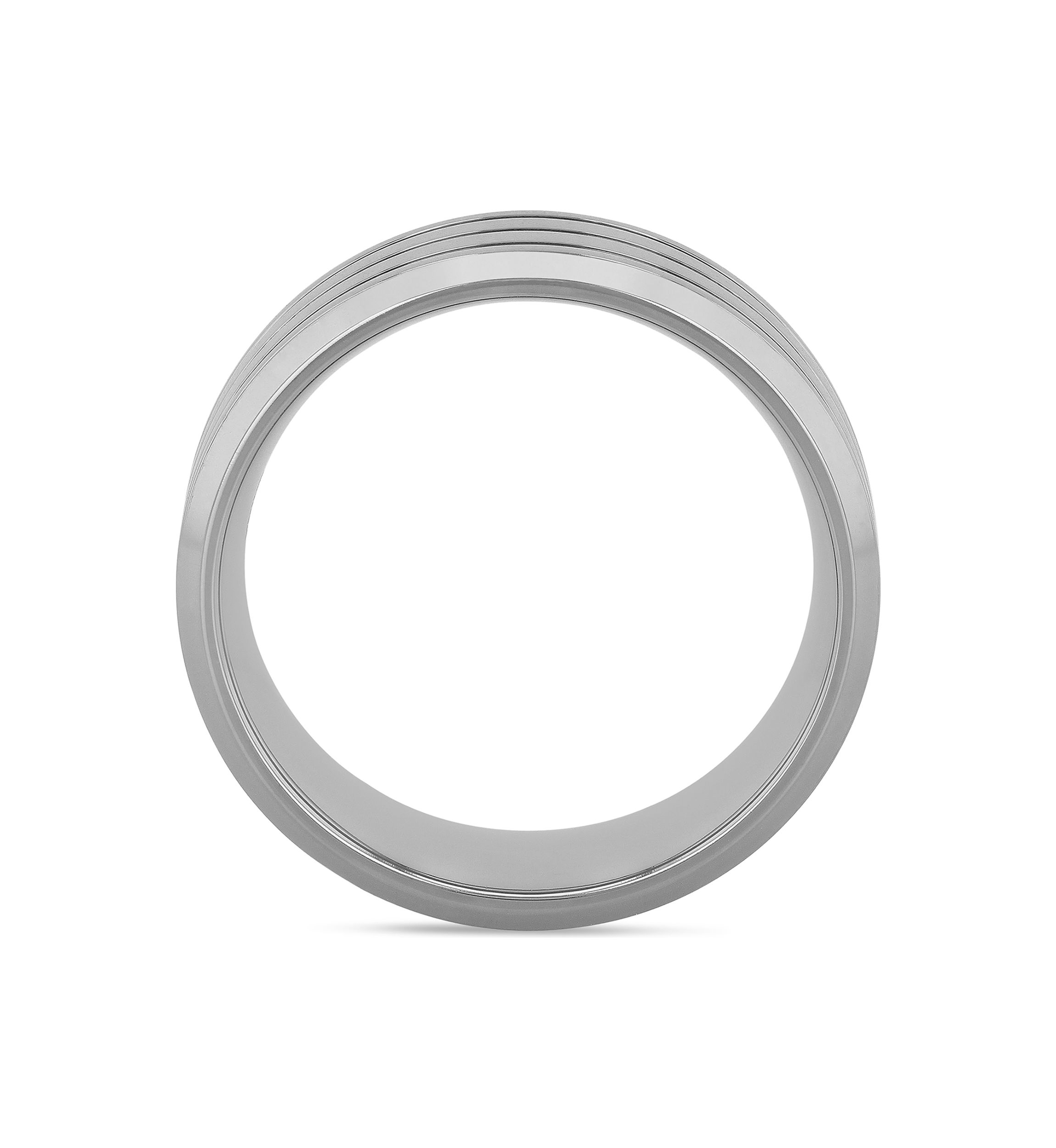 Triple Grooved Lightweight Band in Titanium