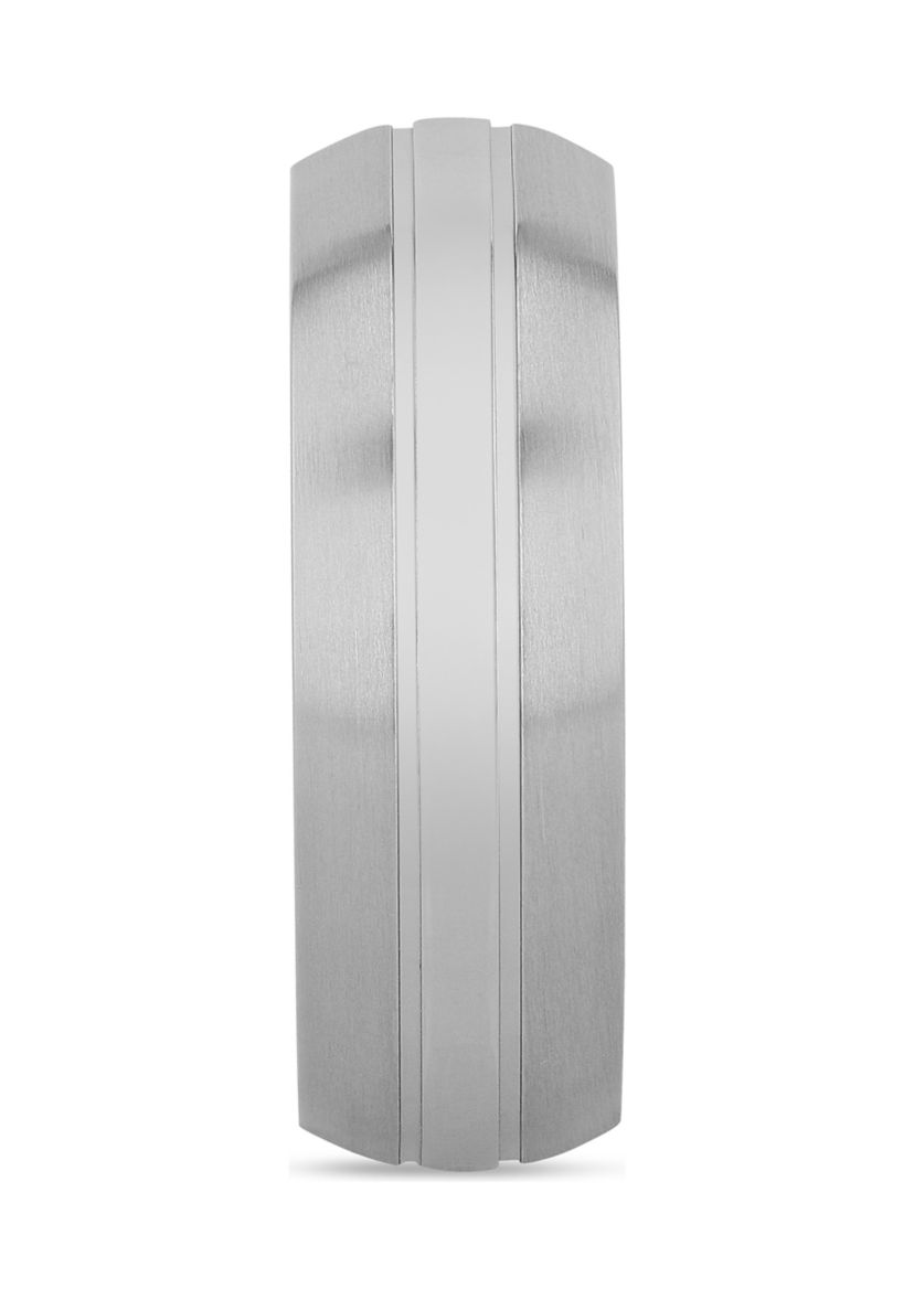 Grooved Lightweight Band in Titanium