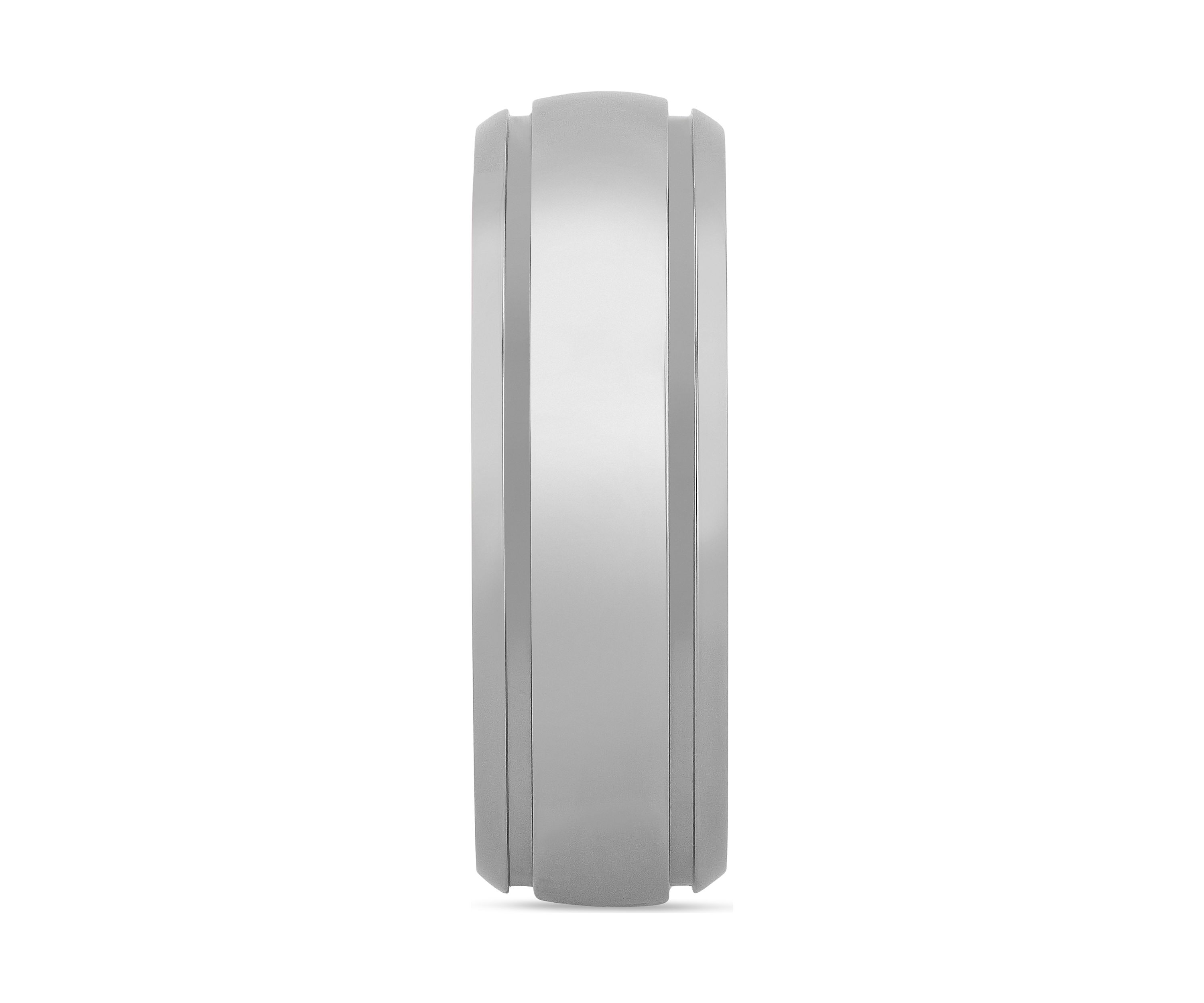Grooved Polished Finish Lightweight Band in Titanium