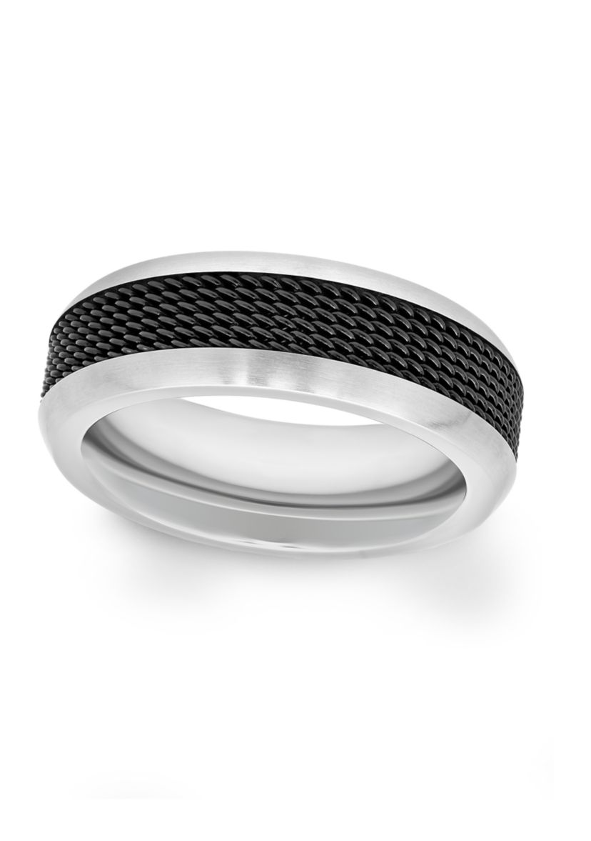 Mesh Trim Lightweight Band in Two-Tone Titanium