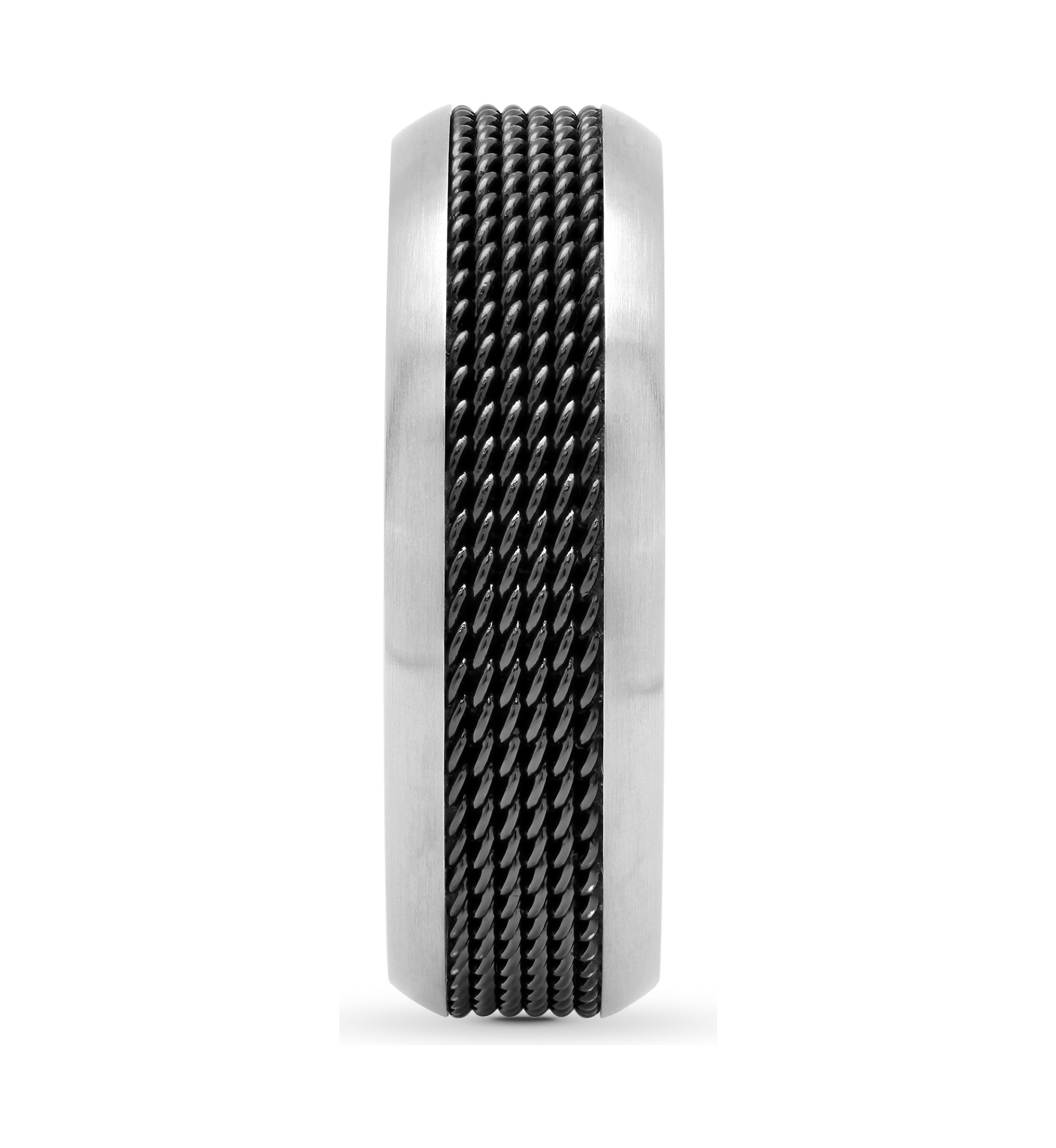 Mesh Trim Lightweight Band in Two-Tone Titanium