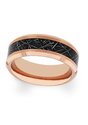 Belk & Co Men's Beveled Edge Band in Rose-Tone Tantalum, 10