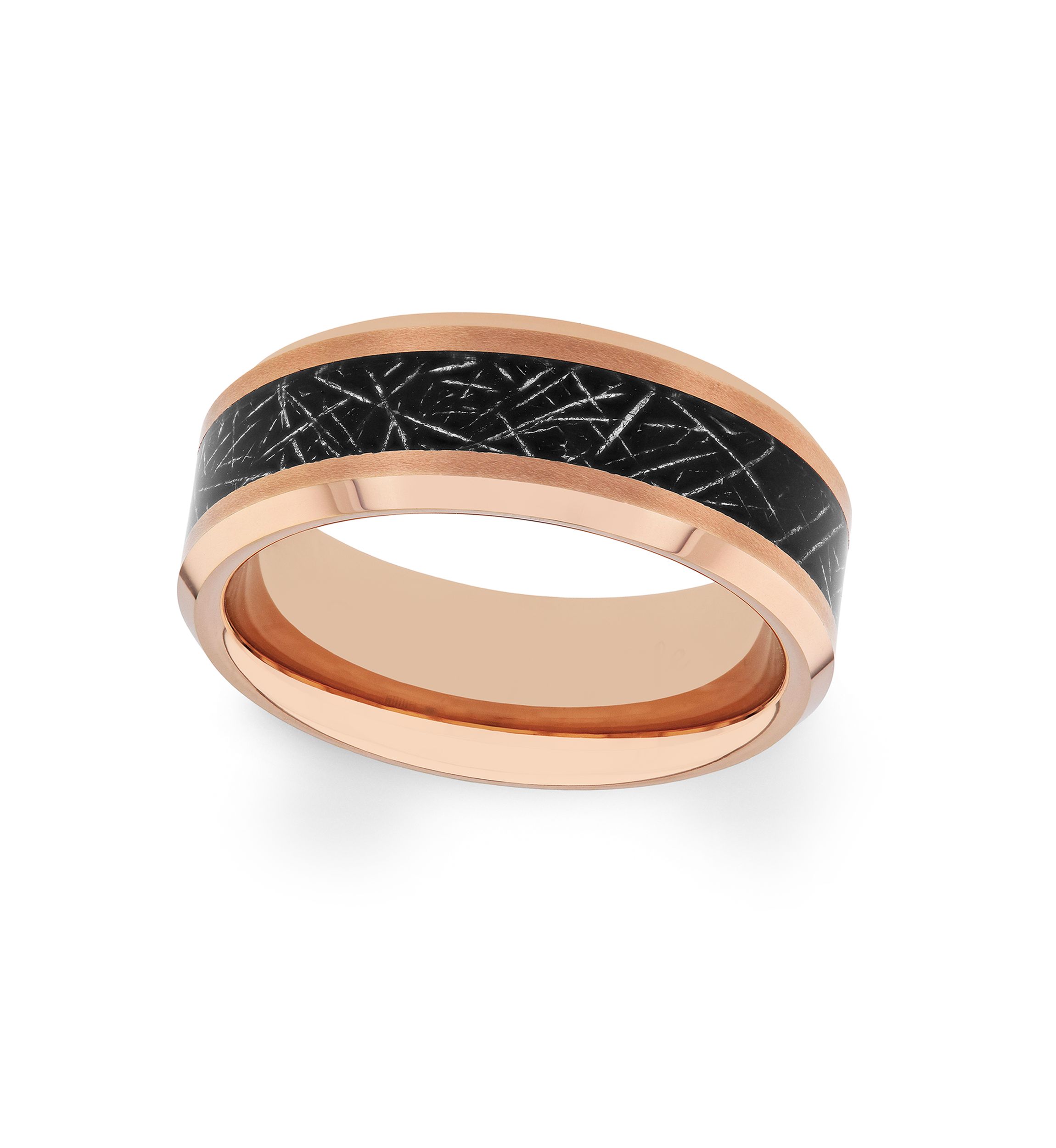 Beveled Edge Band in Rose-Tone Tantalum
