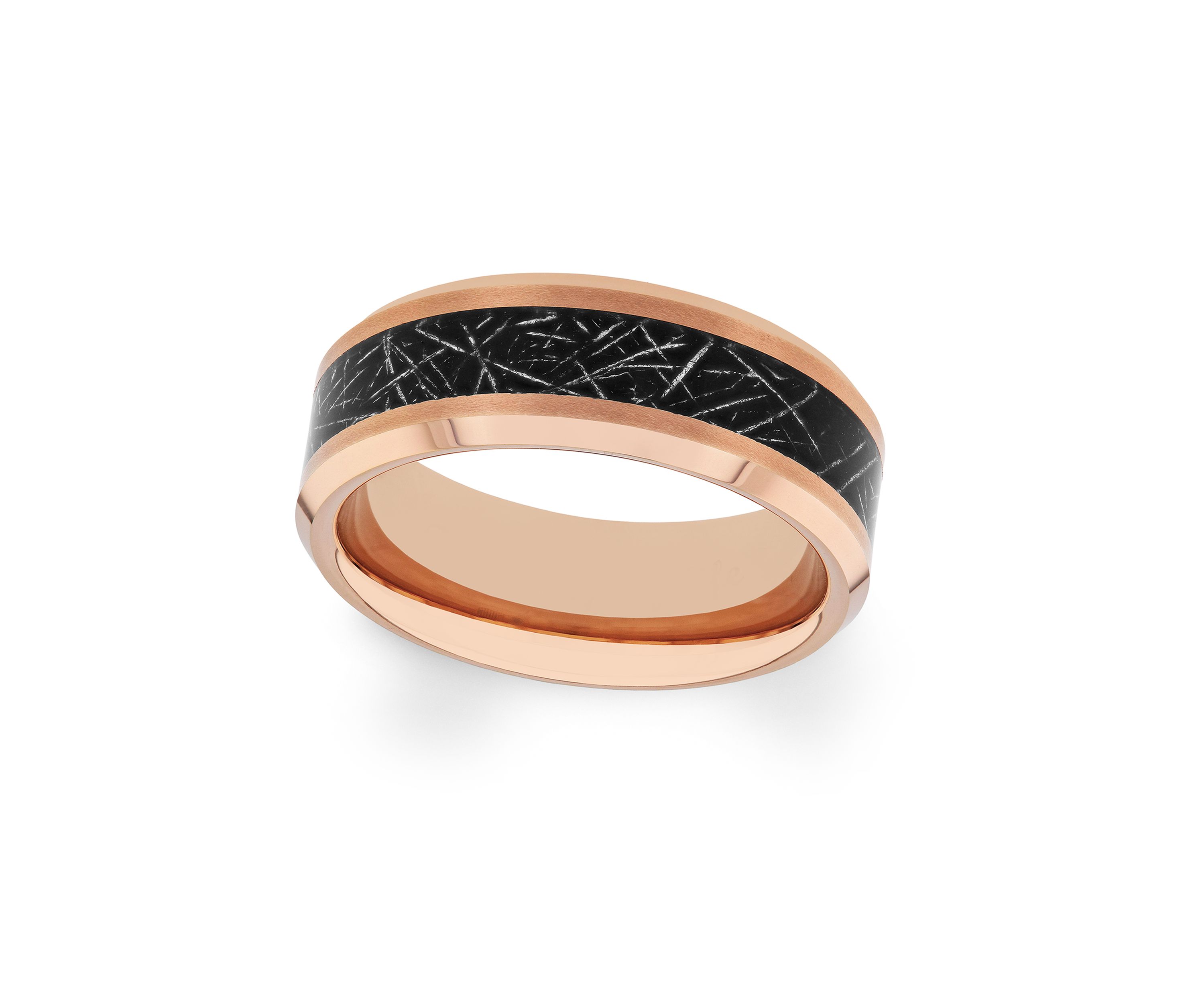 Beveled Edge Band in Rose-Tone Tantalum