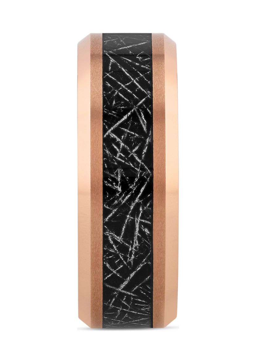 Beveled Edge Band in Rose-Tone Tantalum