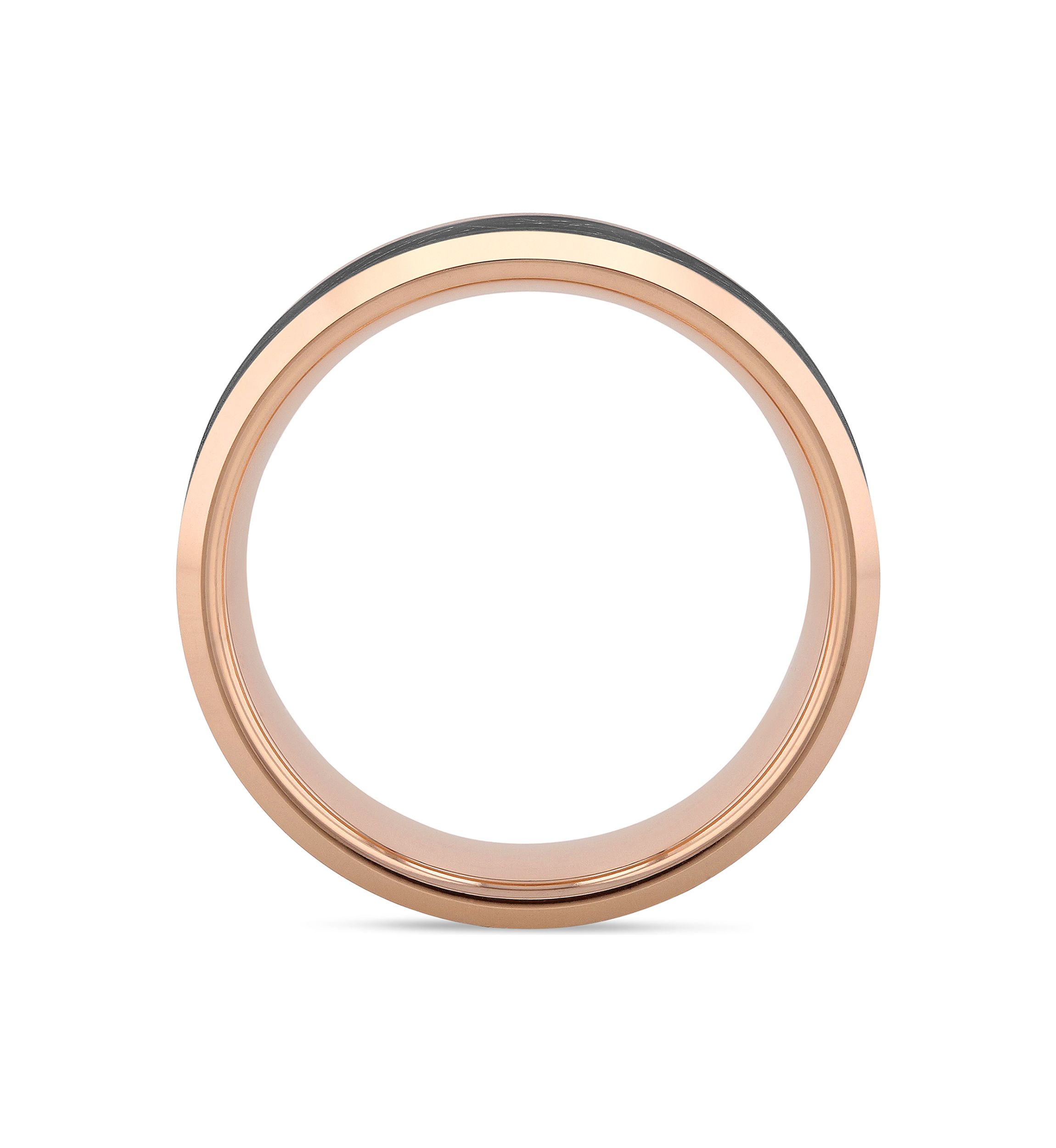 Beveled Edge Band in Rose-Tone Tantalum