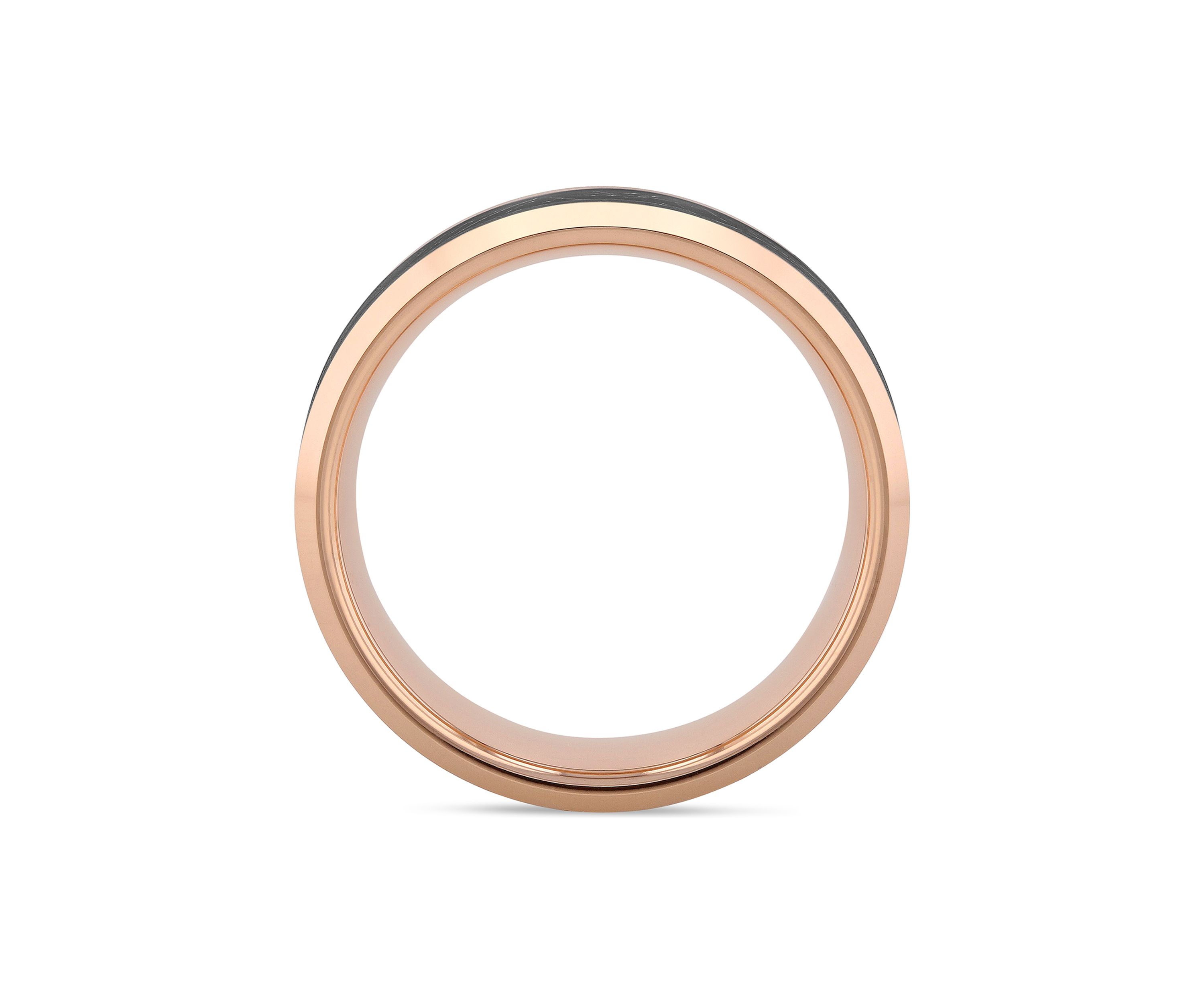 Beveled Edge Band in Rose-Tone Tantalum