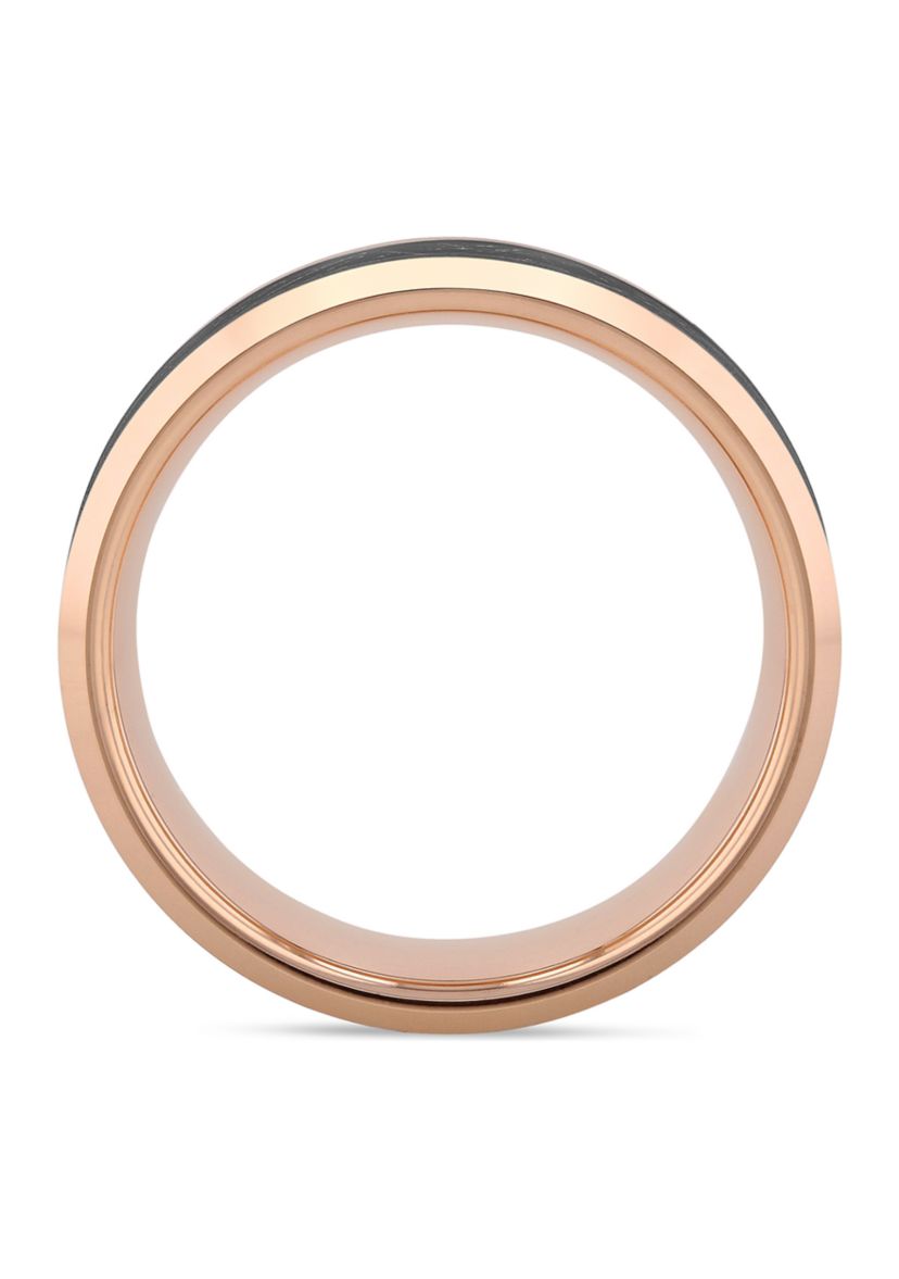 Beveled Edge Band in Rose-Tone Tantalum