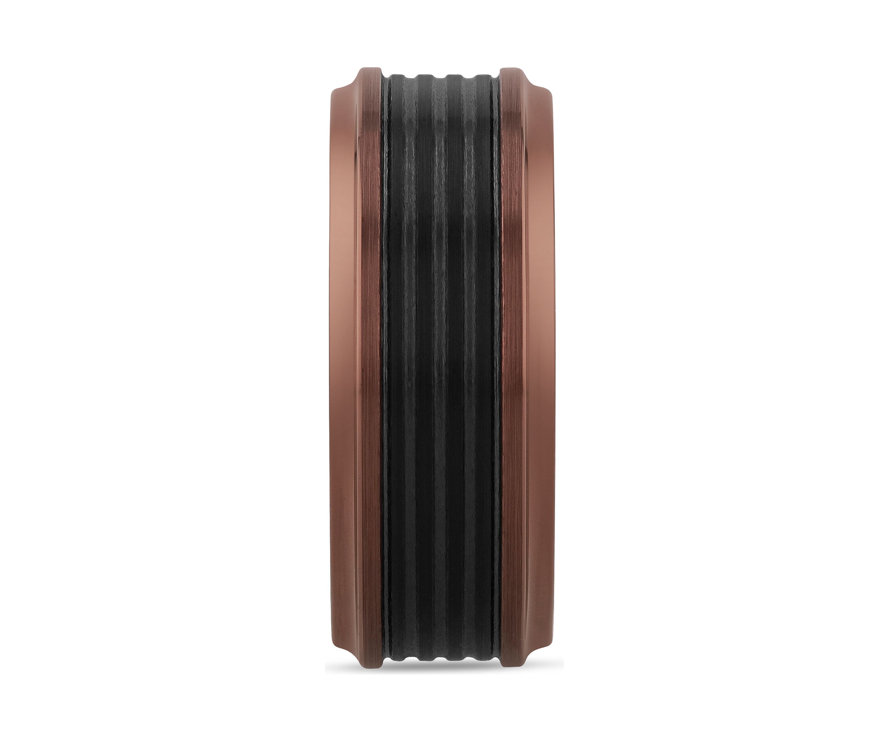 Grooved Step Edge Band in Two-Tone Tantalum