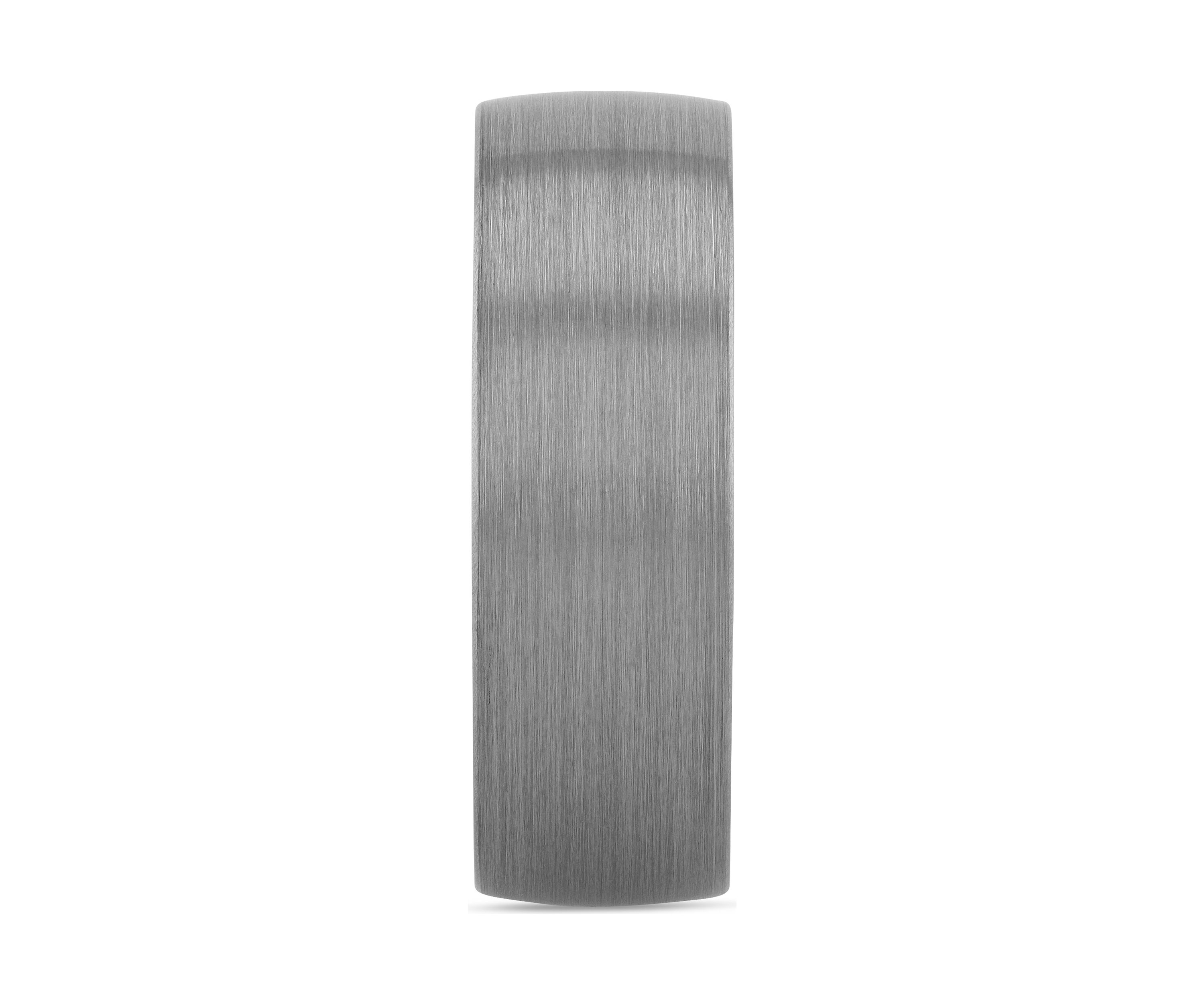 Brushed Coin Edge Band in Two-Tone Tantalum
