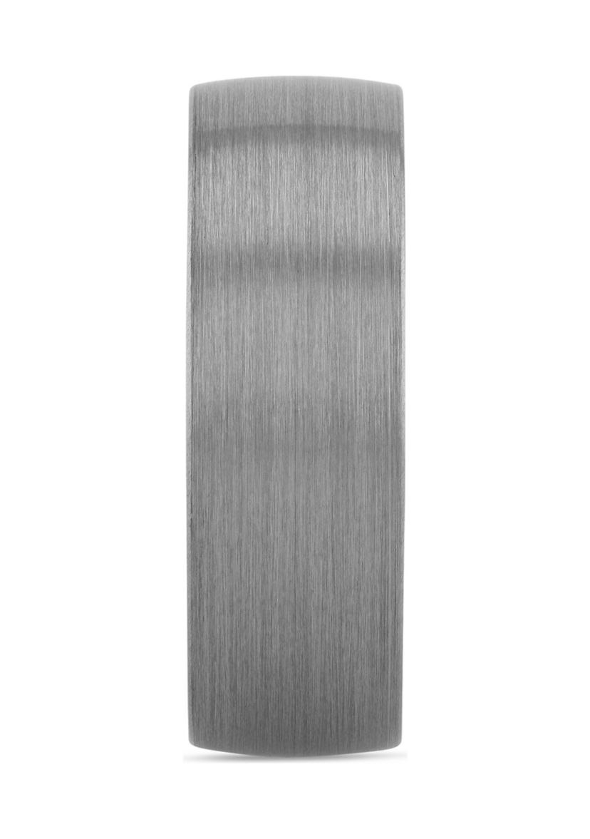 Brushed Coin Edge Band in Two-Tone Tantalum