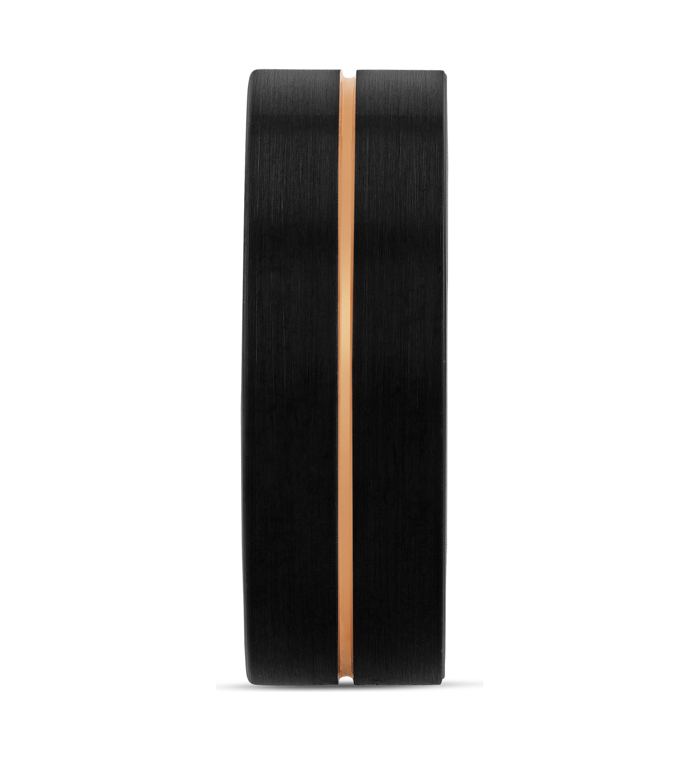 Grooved Satin Finish Band in Two-Tone Tantalum