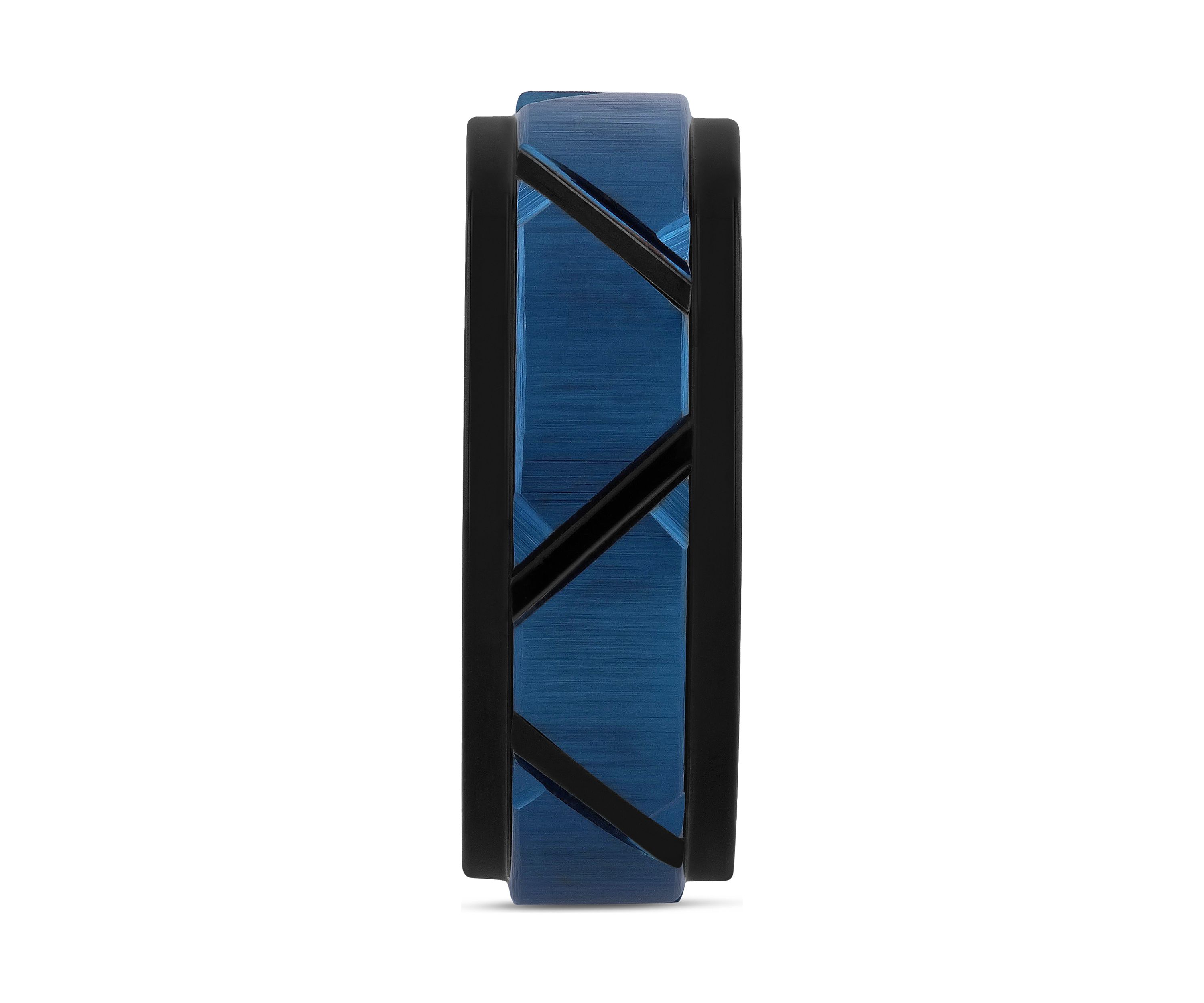 Geometric Step Edge Band in Two-Tone Tantalum