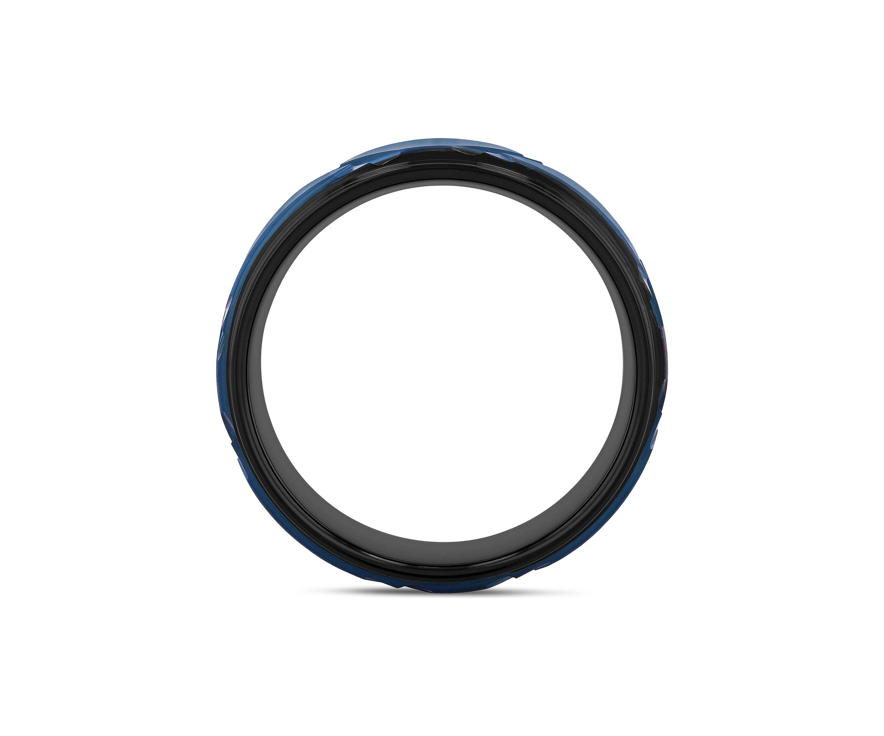 Geometric Step Edge Band in Two-Tone Tantalum