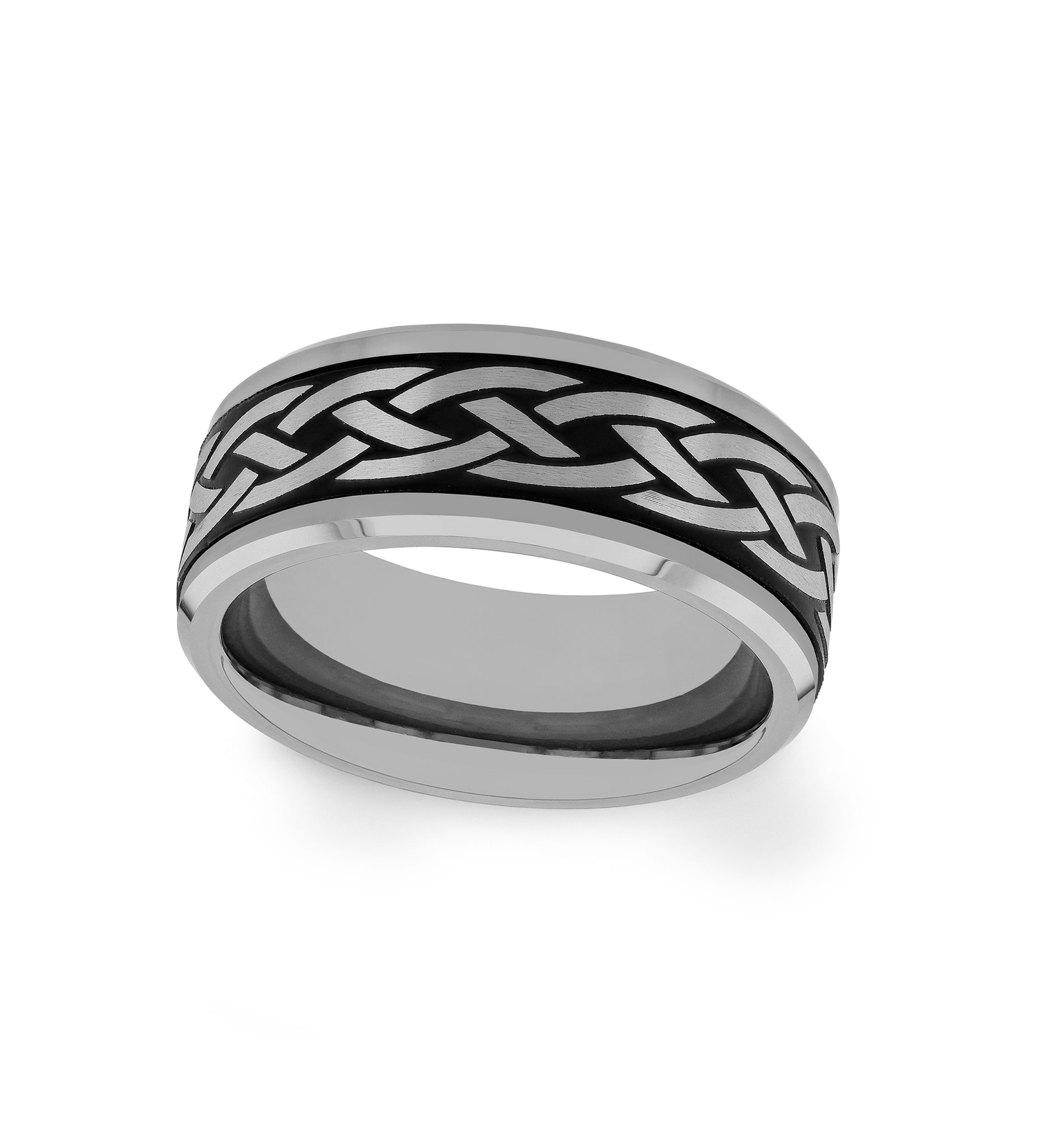 Tribal Beveled Edge Band in Tantalum