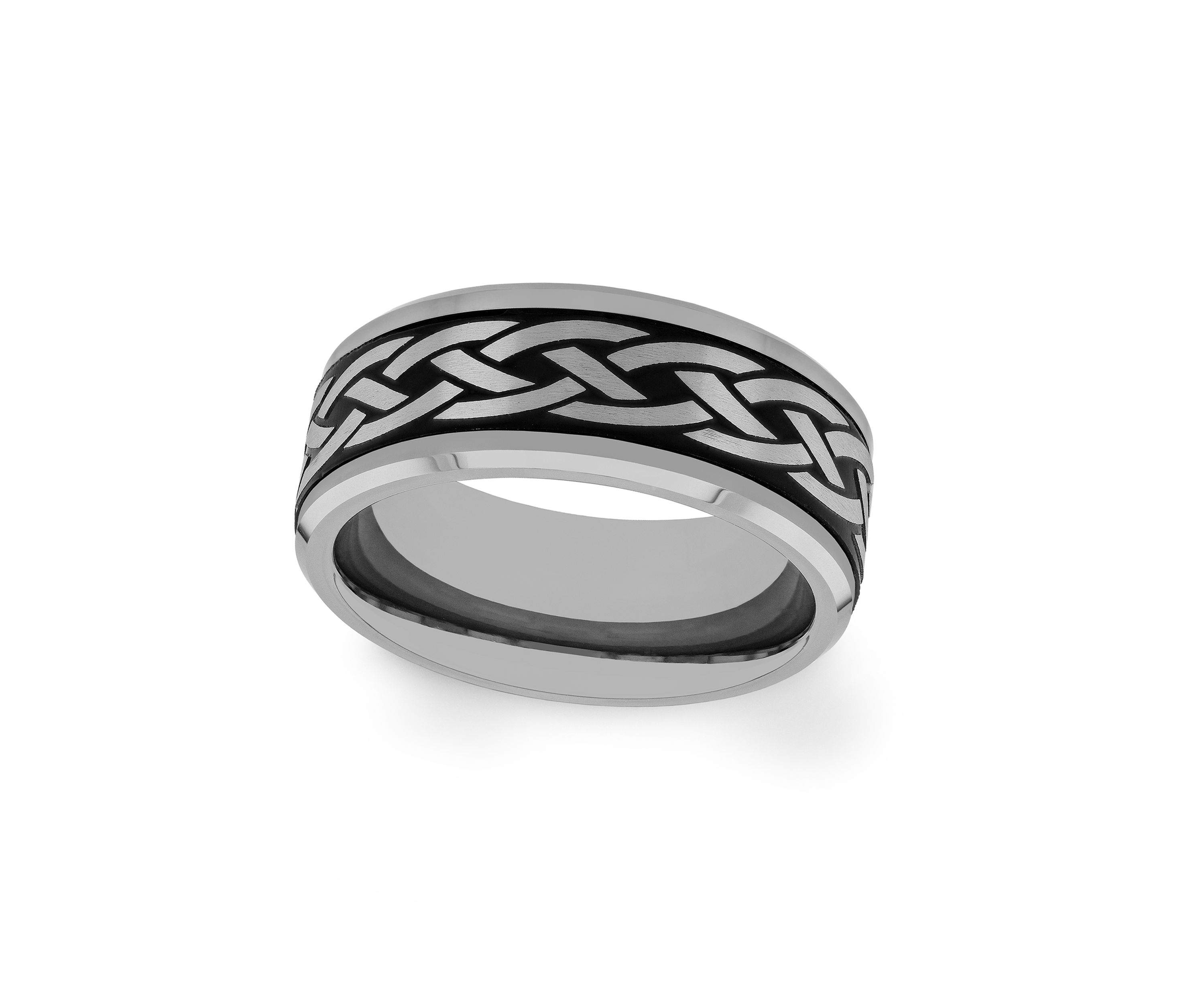 Tribal Beveled Edge Band in Tantalum
