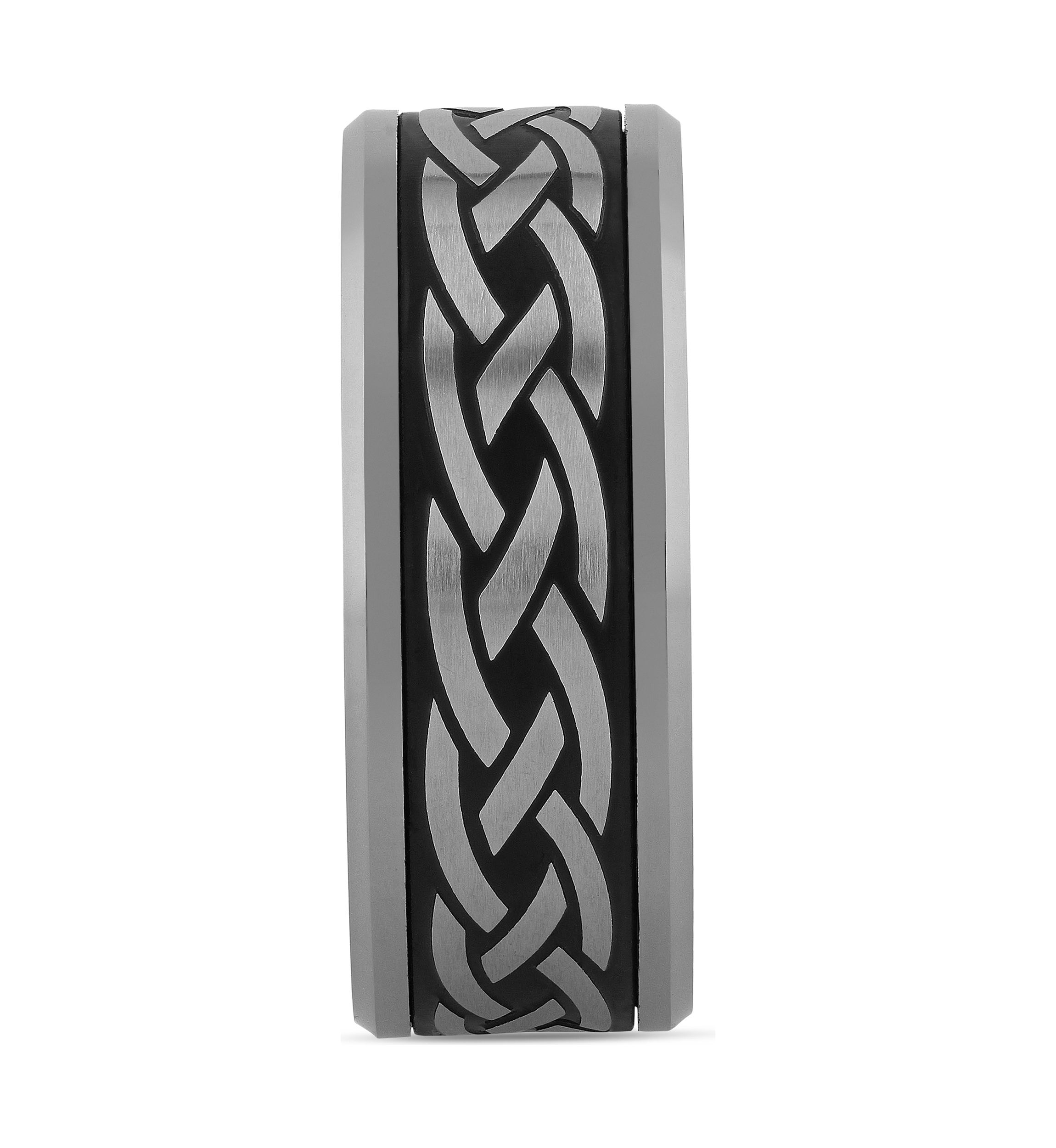 Tribal Beveled Edge Band in Tantalum