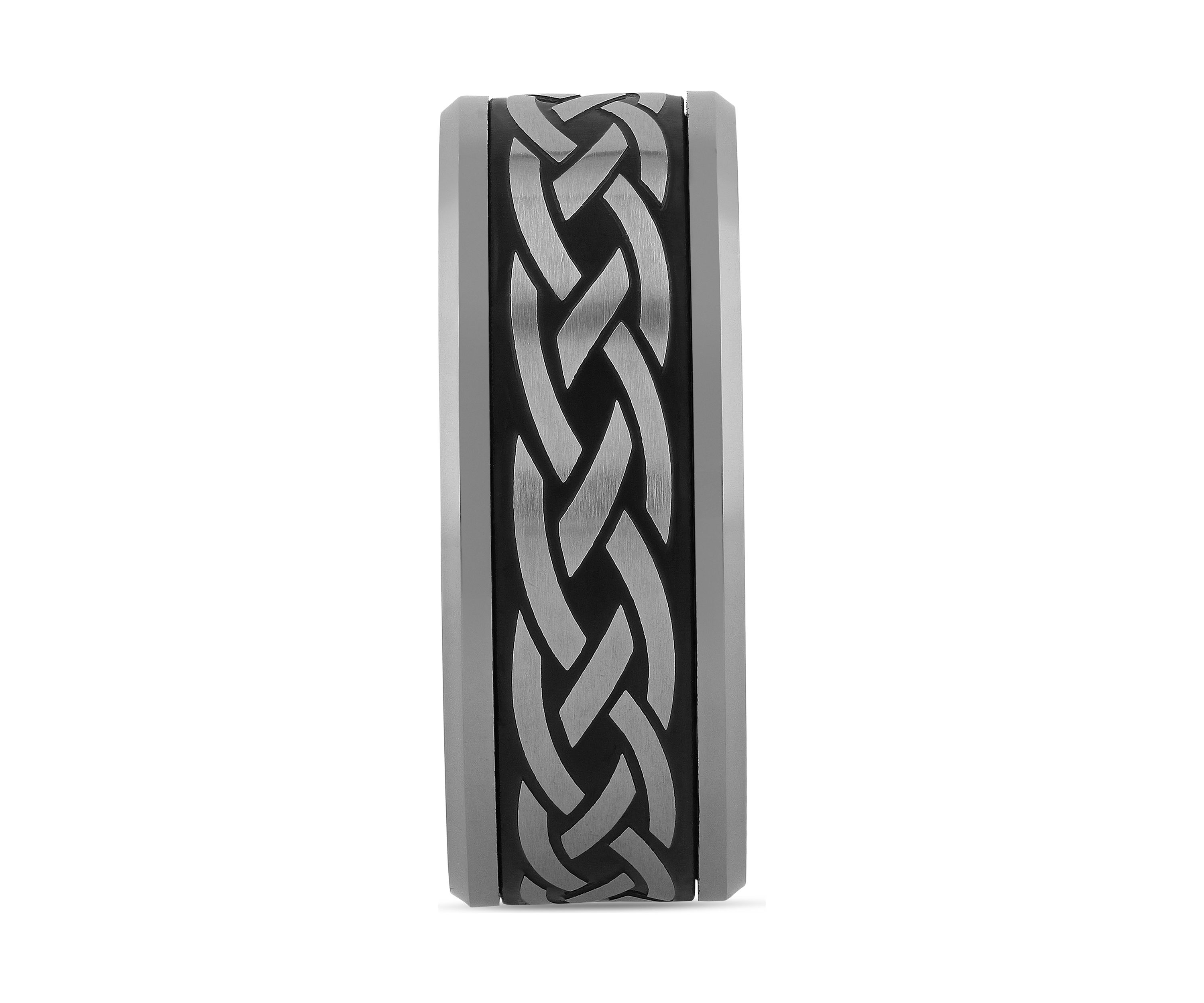 Tribal Beveled Edge Band in Tantalum