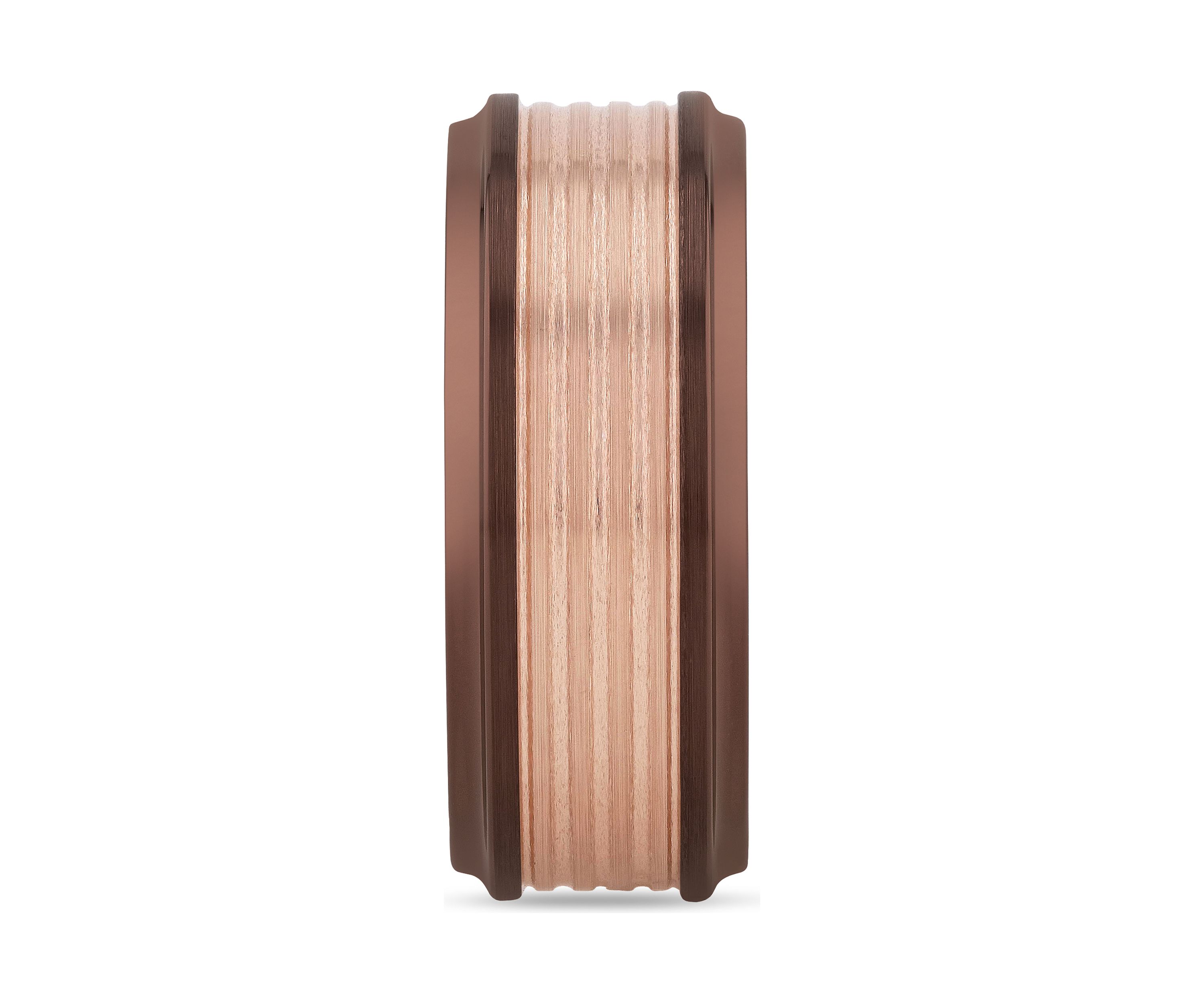 Grooved Step Edge Band in Two-Tone Tantalum