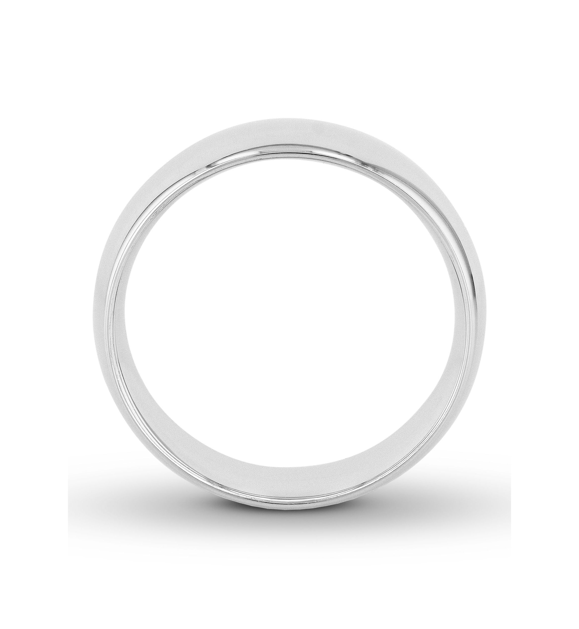 Plain Polished 8 Millimeter Wedding Band in .925 Sterling Silver