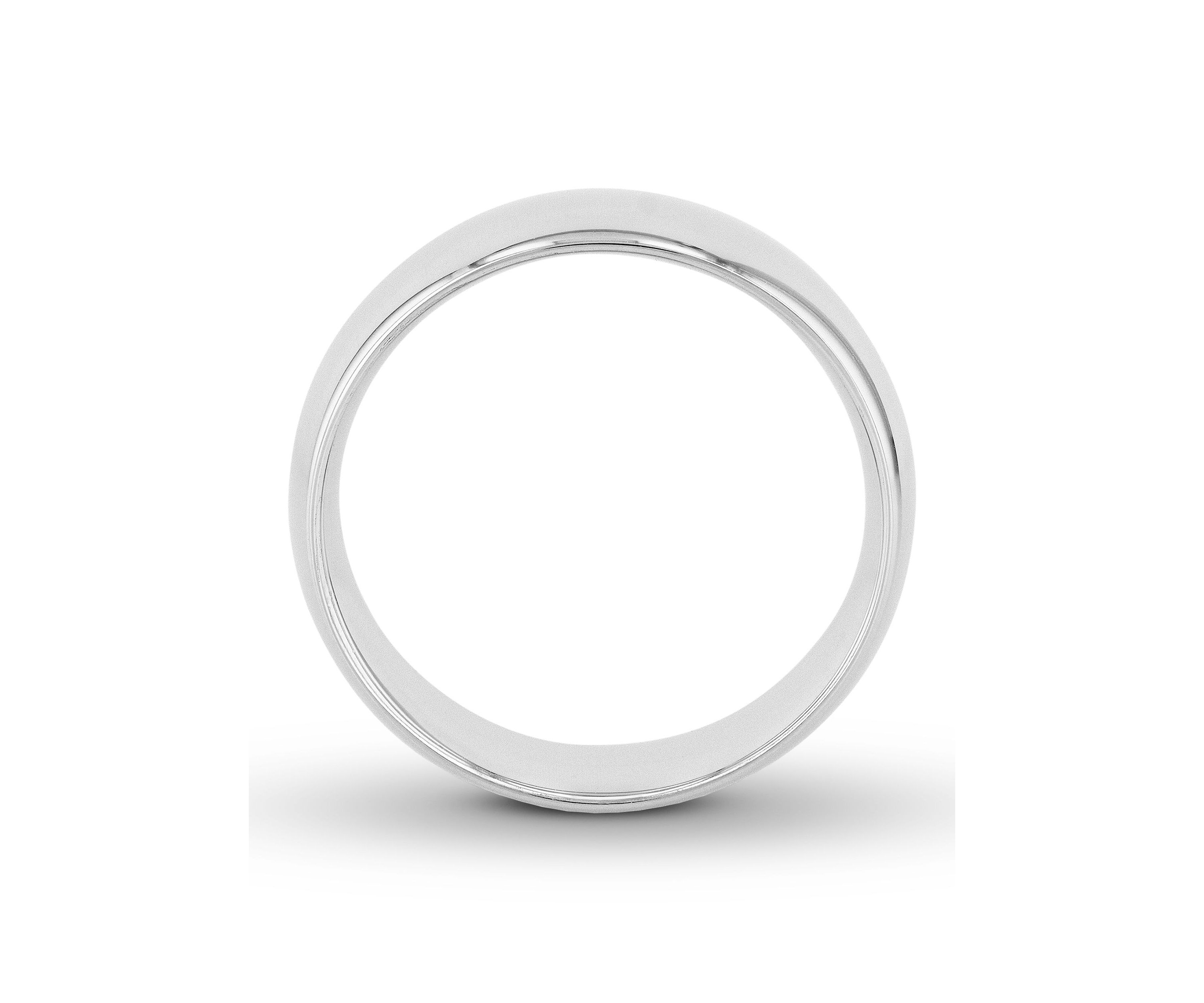 Plain Polished 8 Millimeter Wedding Band in .925 Sterling Silver