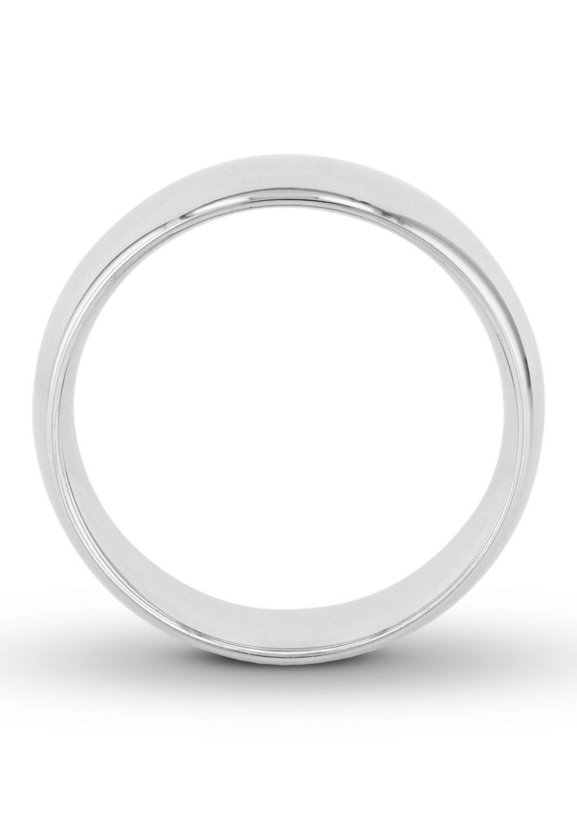 Plain Polished 8 Millimeter Wedding Band in .925 Sterling Silver