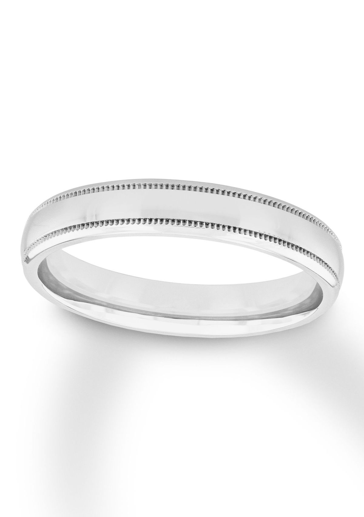 Polished Milgrain 4 Millimeter Wedding Band in .925 Sterling Silver