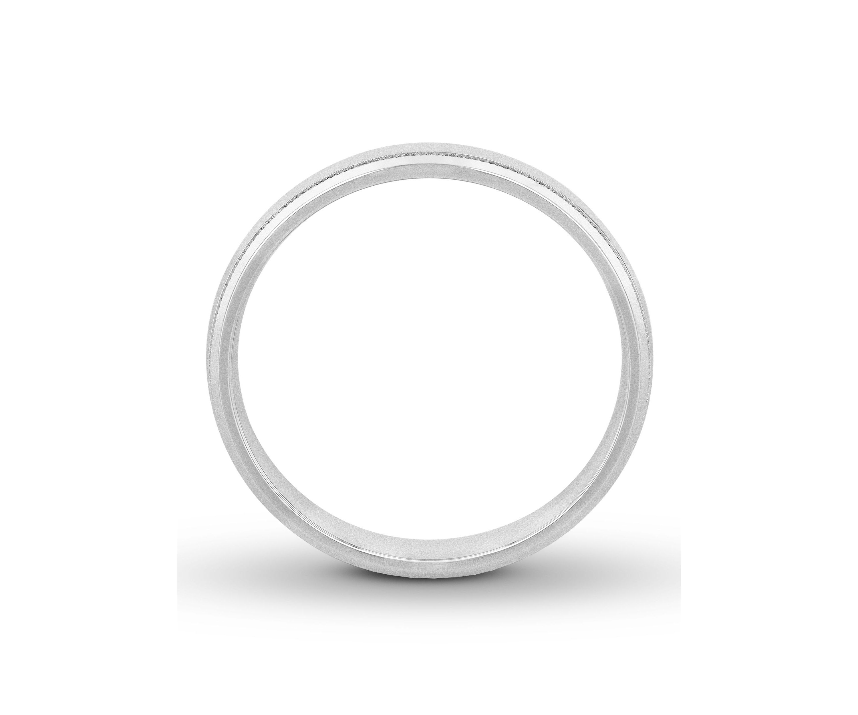 Polished Milgrain 4 Millimeter Wedding Band in .925 Sterling Silver