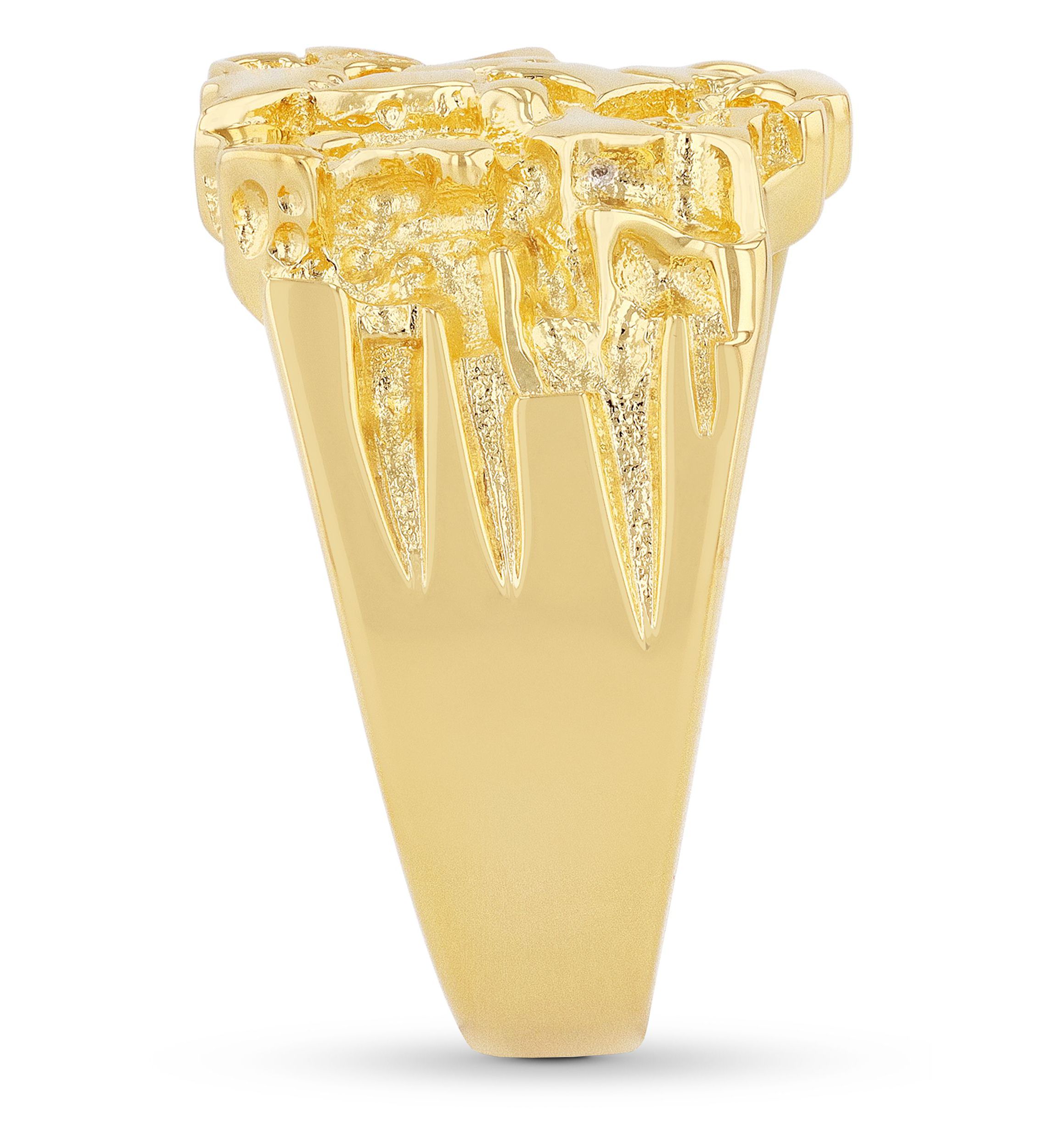 Gold Nugget Ring in Gold Plated .925 Sterling Silver