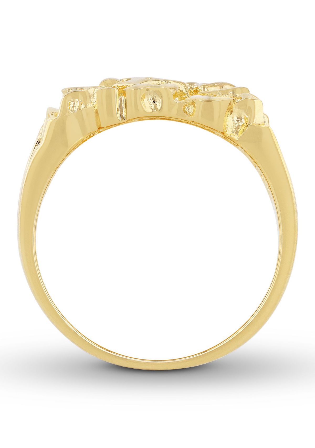 Gold Nugget Ring in Gold Plated .925 Sterling Silver